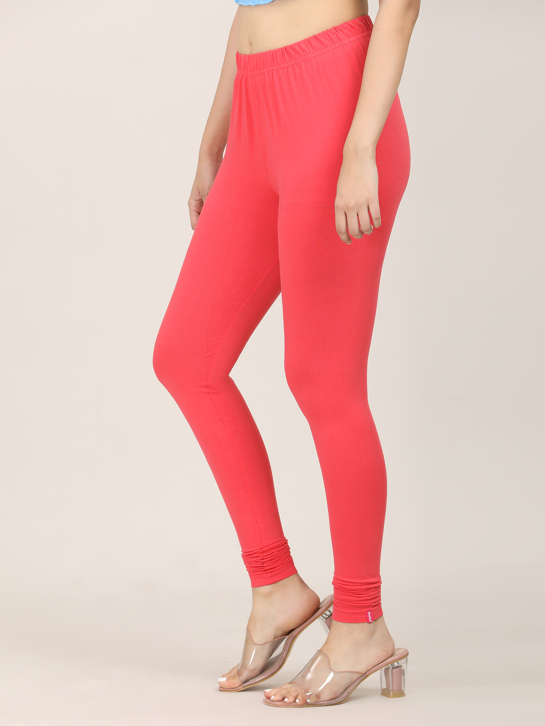 Naatiya Churidar Leggings - Dark Coral