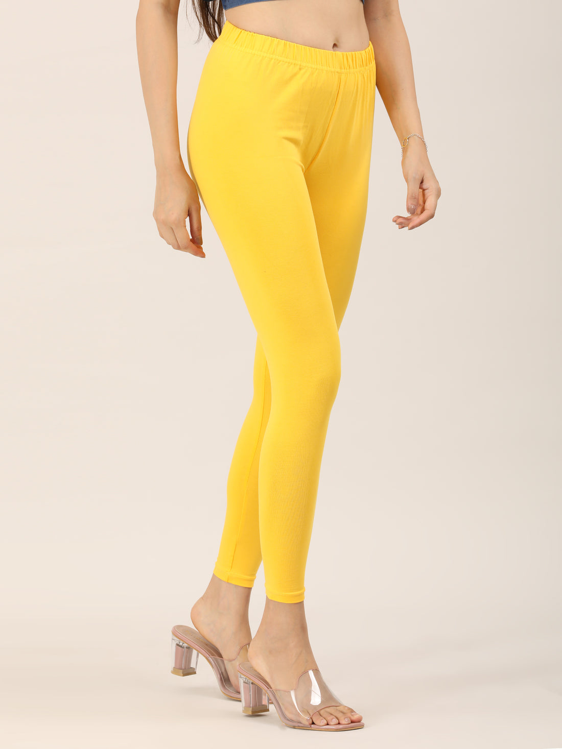 Naatiya Ankle Fit Leggings - Golden Yellow