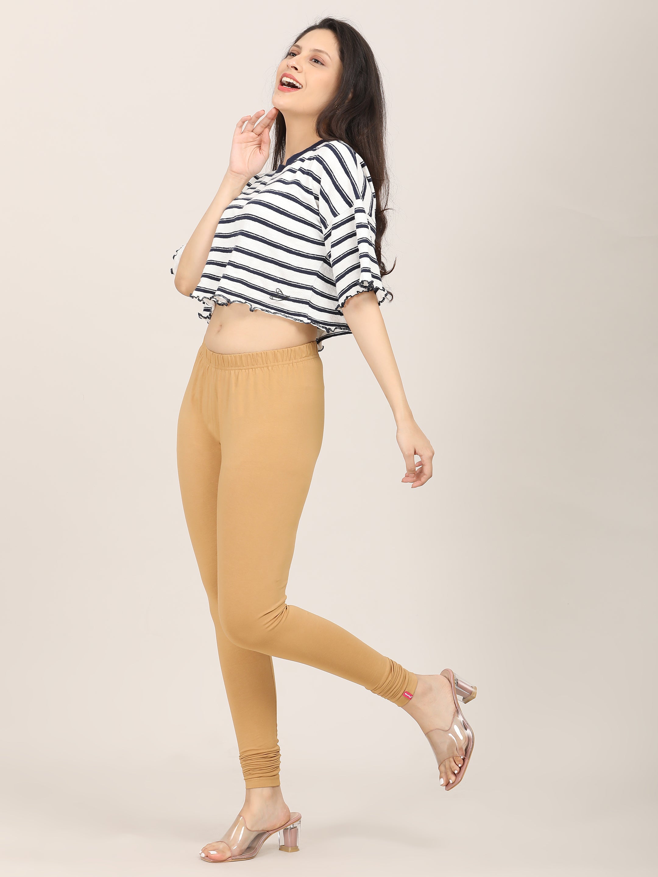 Naatiya Churidar Leggings - Biscuit