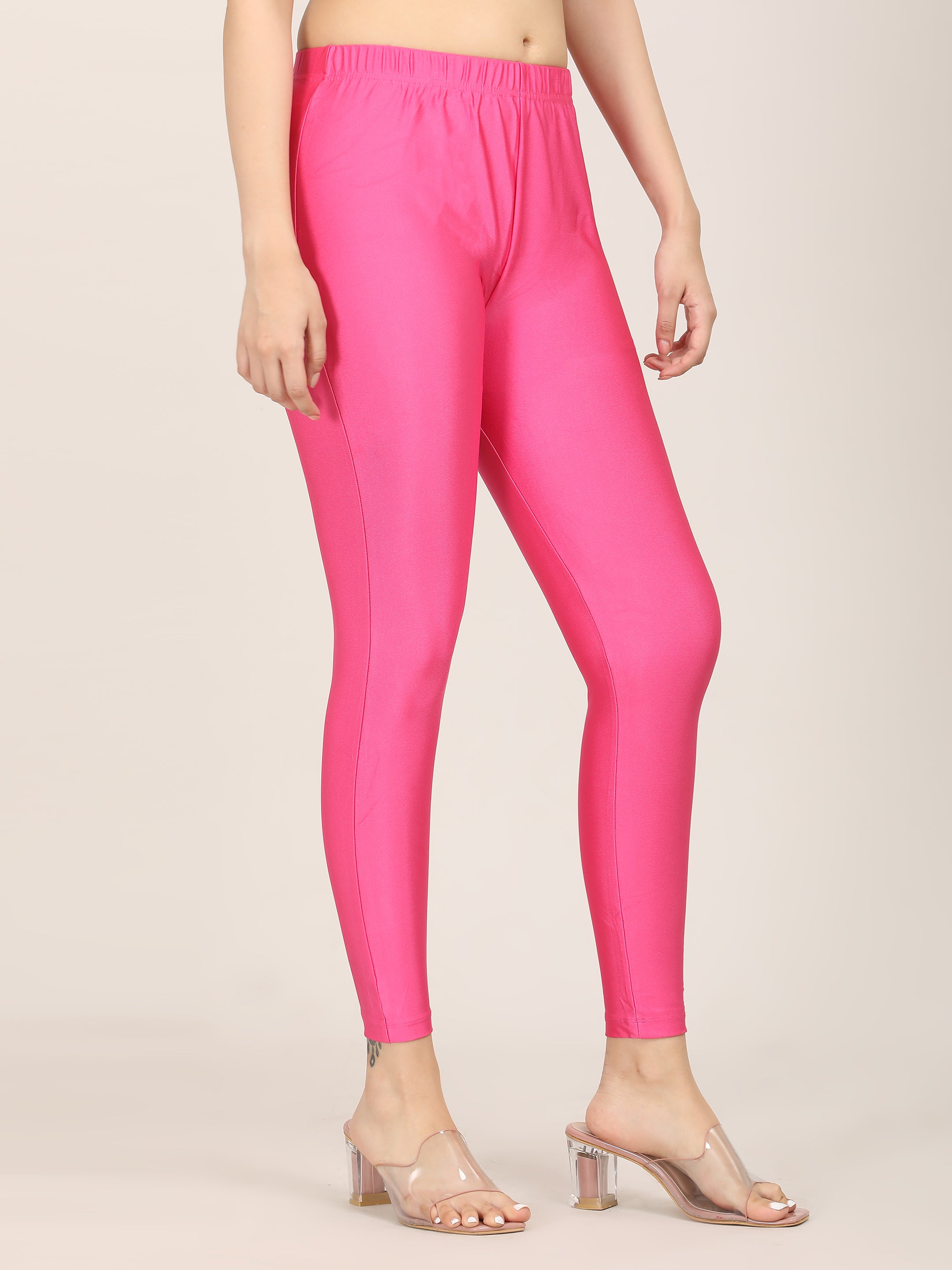 Naatiya Shimmer Leggings - Rani Pink