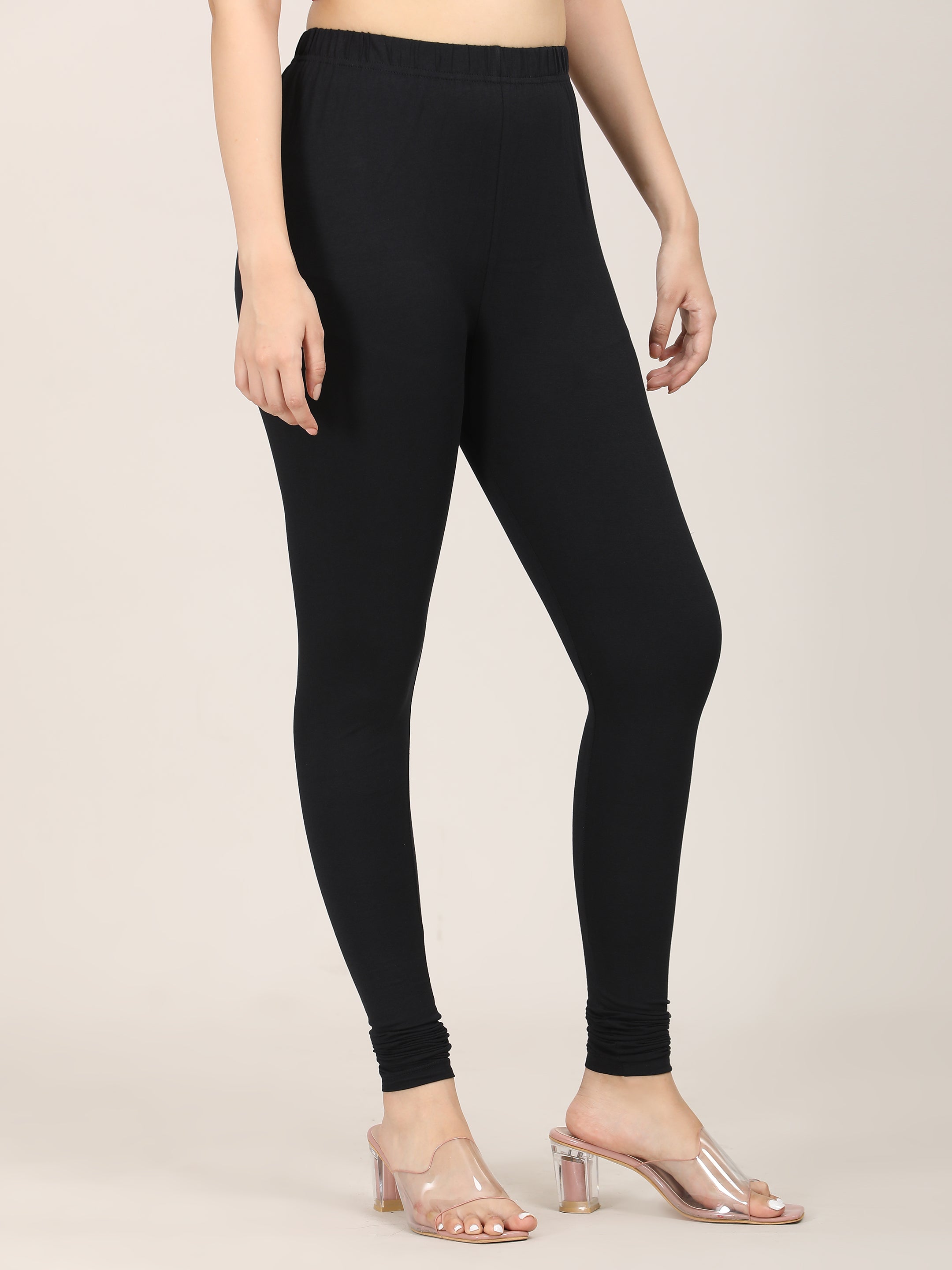 Naatiya Churidar Leggings - Black
