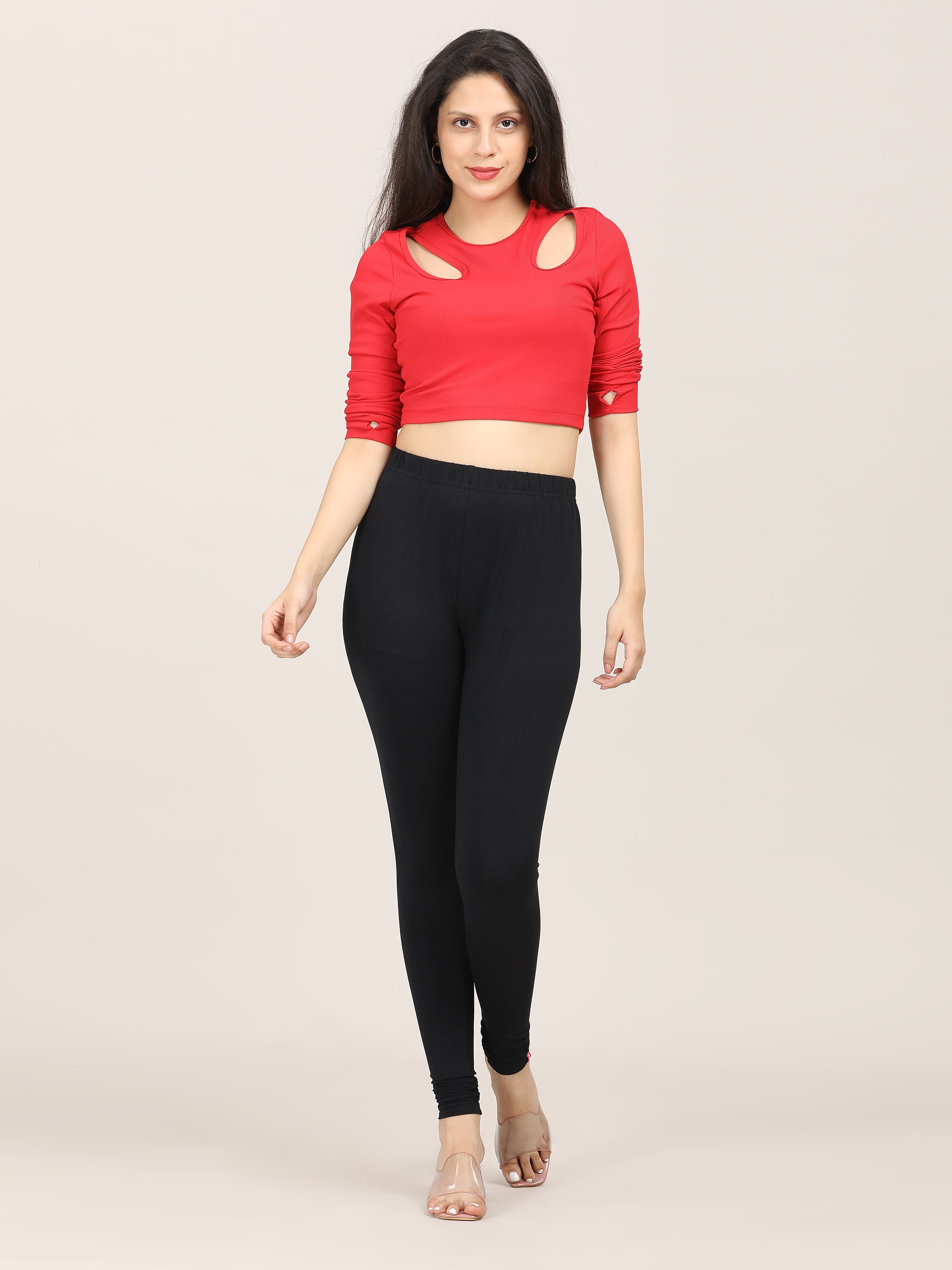 Naatiya Churidar Leggings - Black