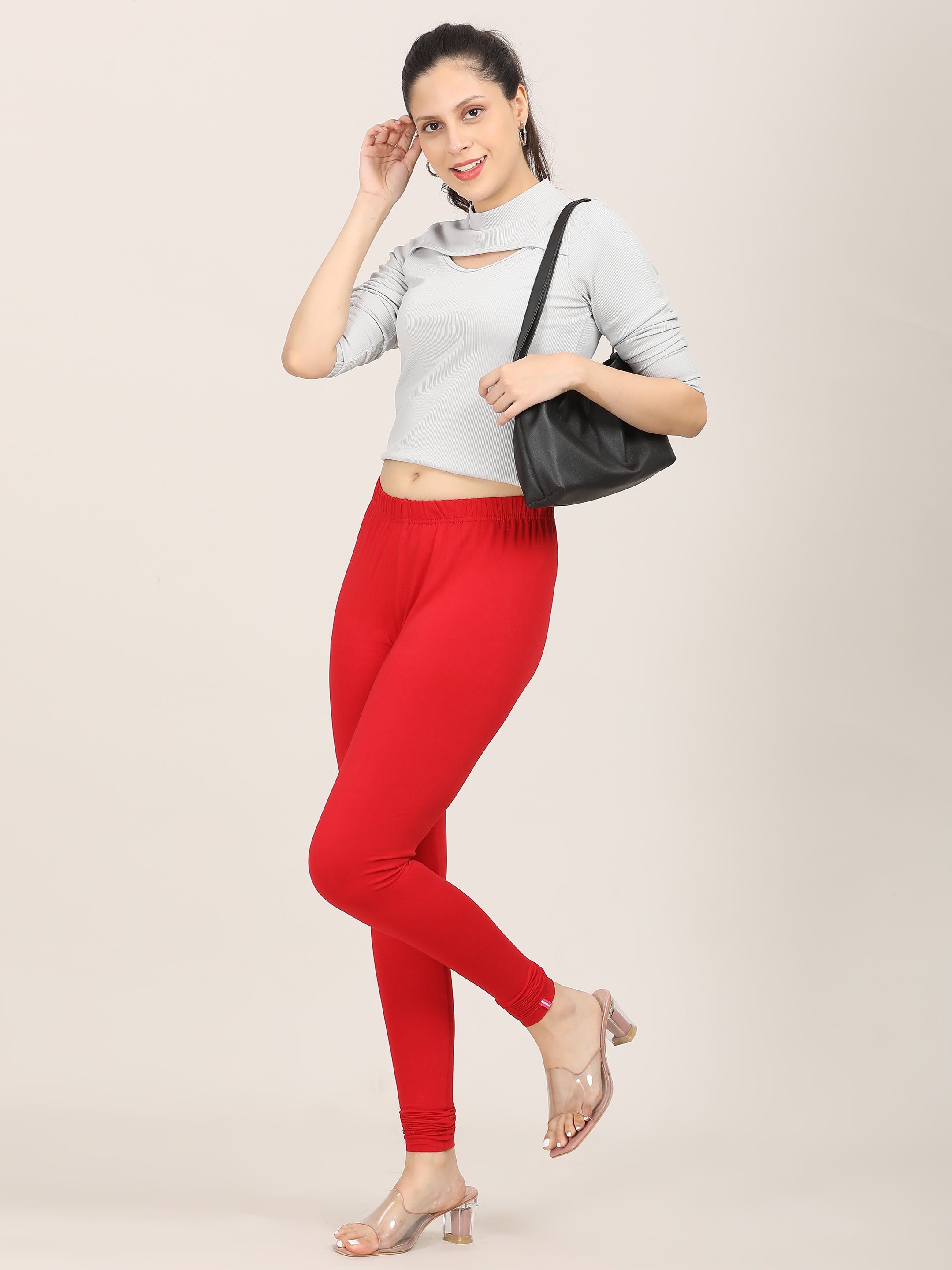 Naatiya Churidar Leggings - New Red