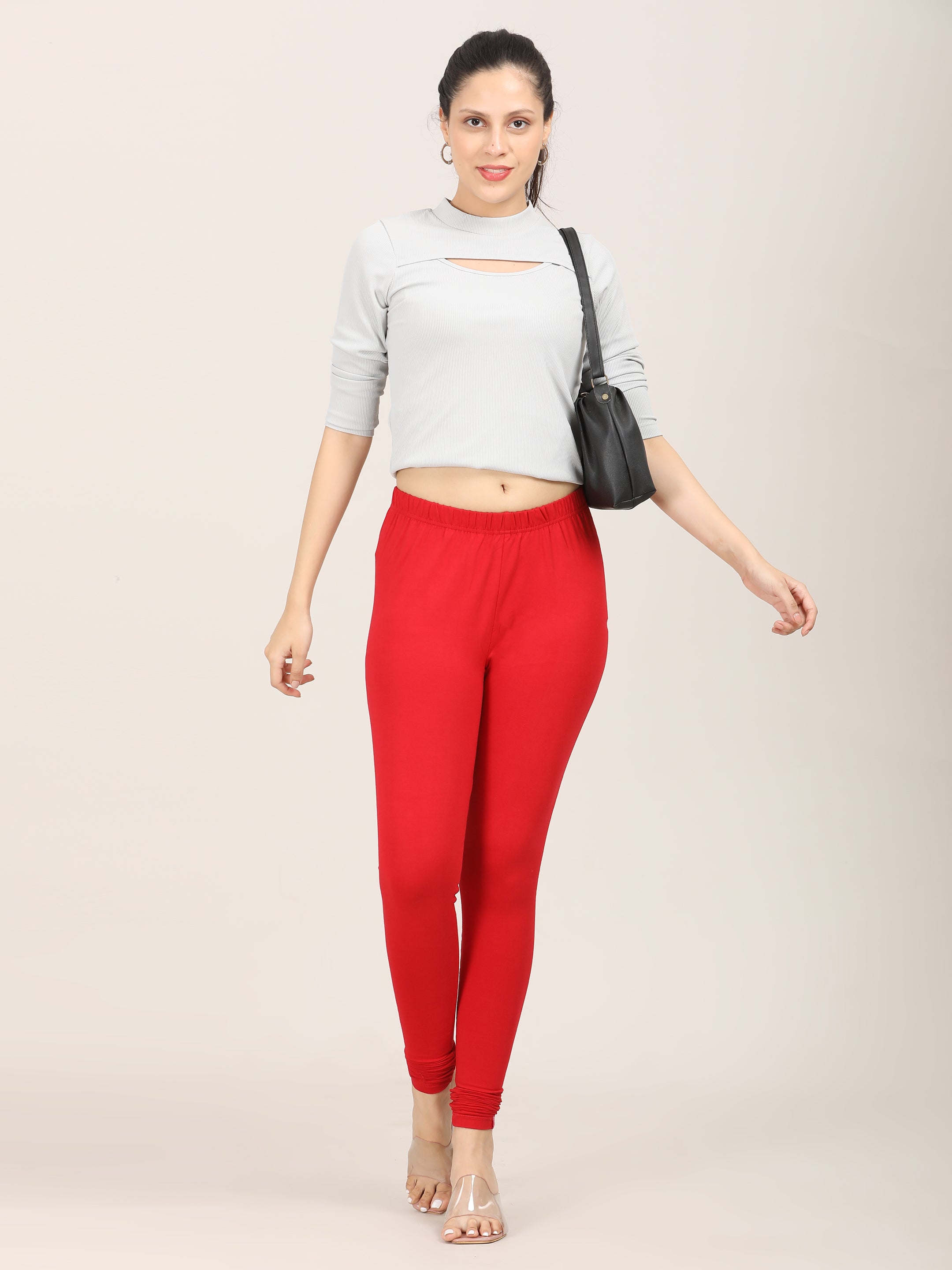 Naatiya Churidar Leggings - New Red