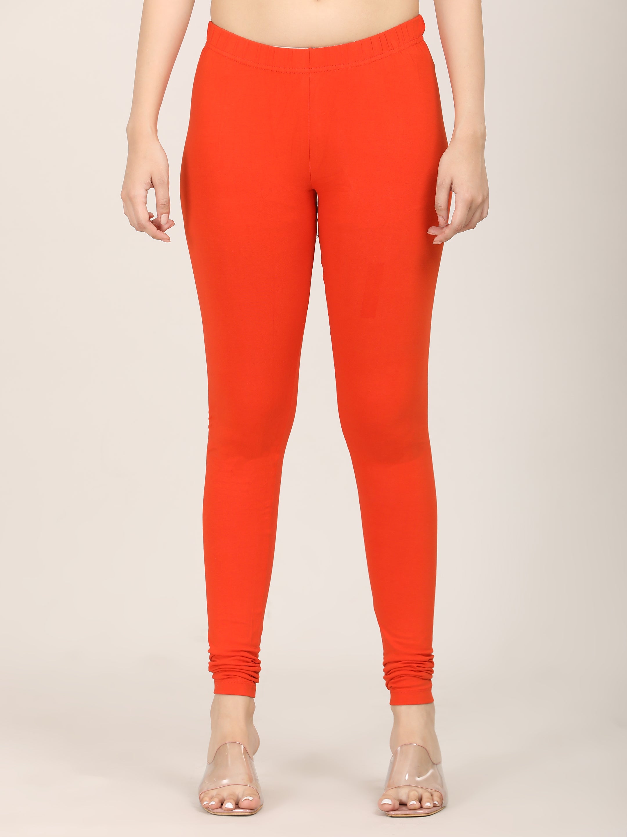 Naatiya Churidar Leggings - D Orange