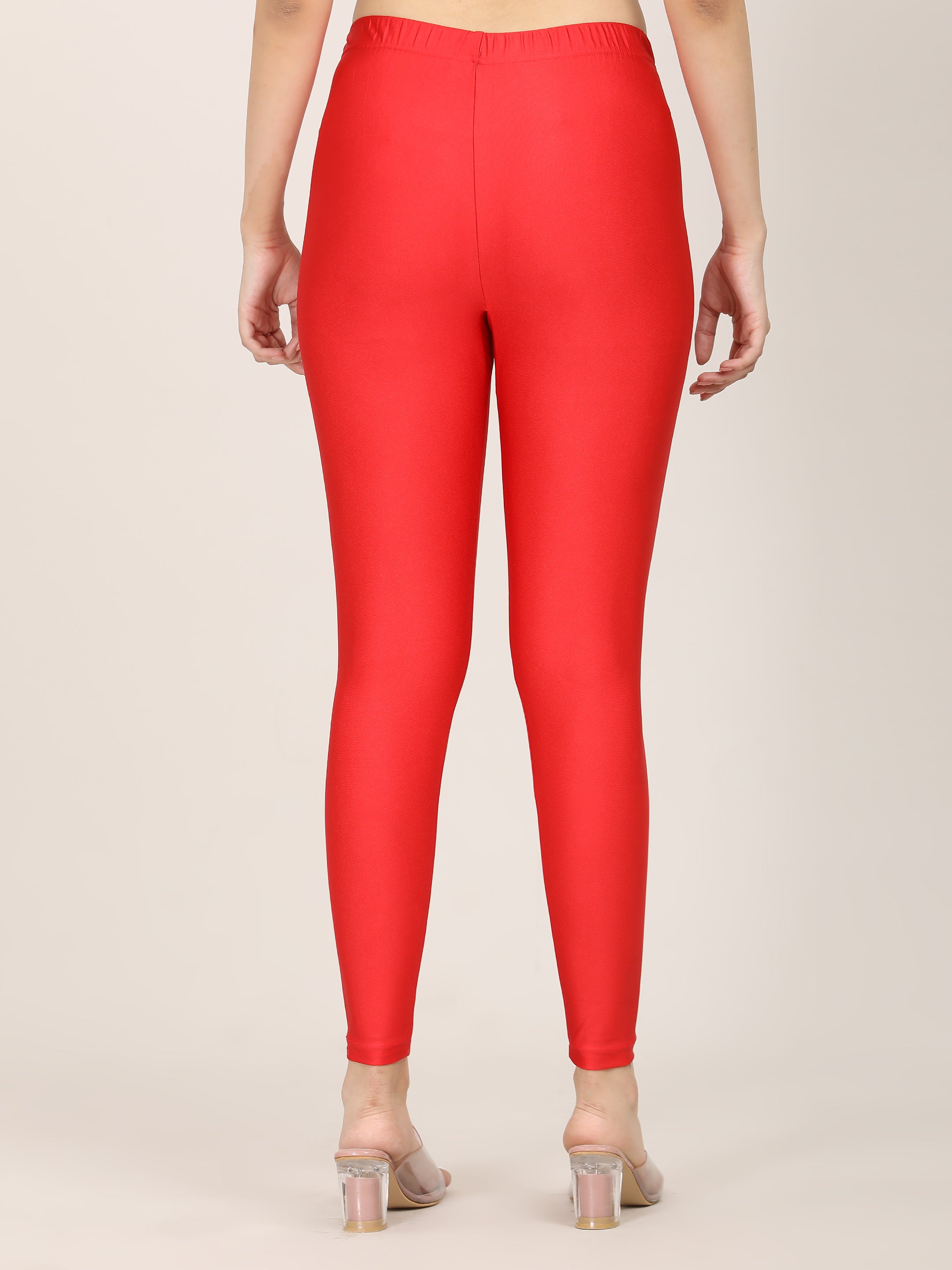Naatiya Shimmer Leggings - Red