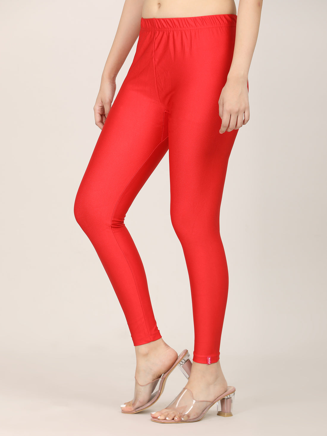 Naatiya Shimmer Leggings - Red