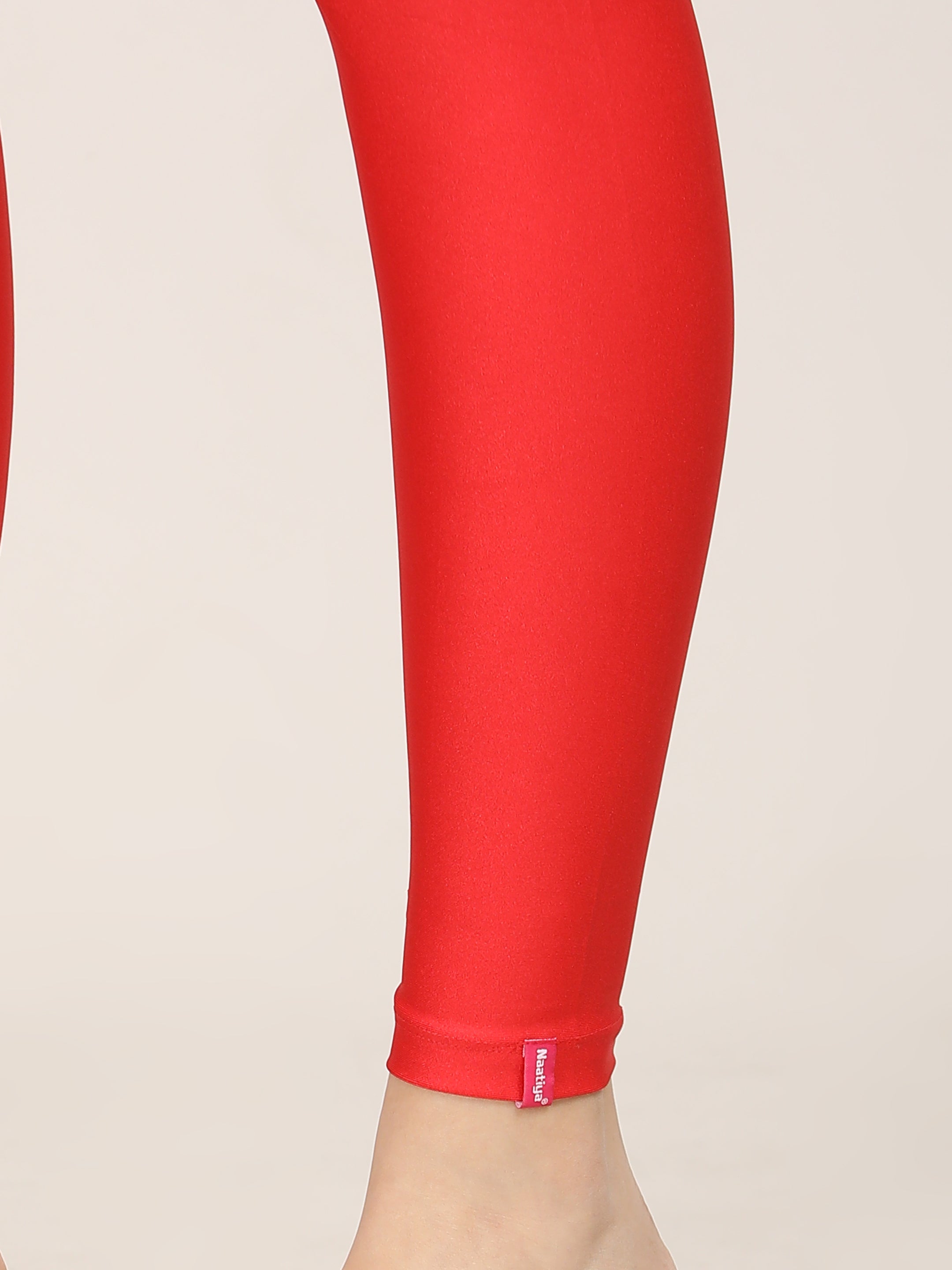 Naatiya Shimmer Leggings - Red