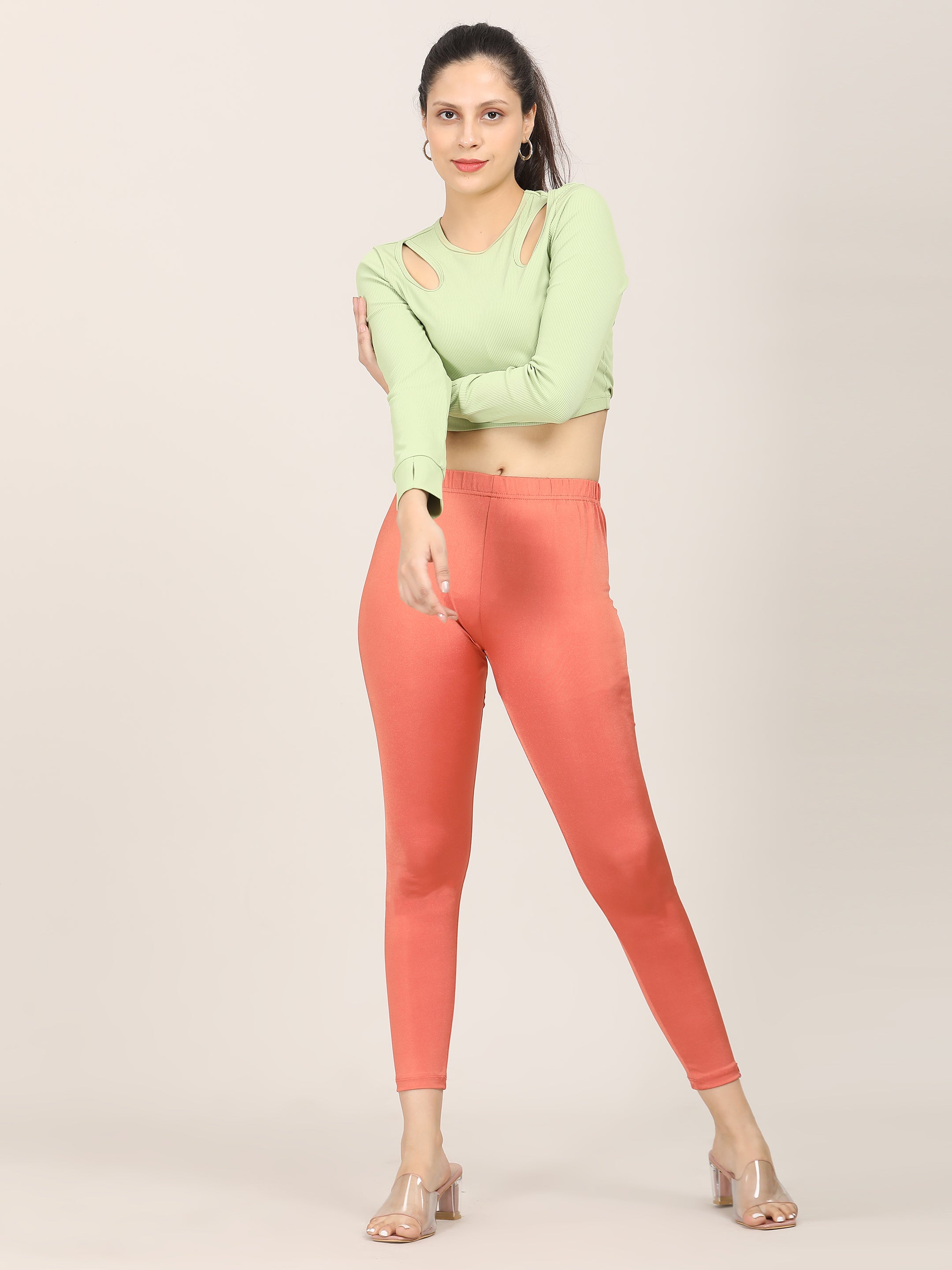 Naatiya Shimmer Leggings - Onion Pink