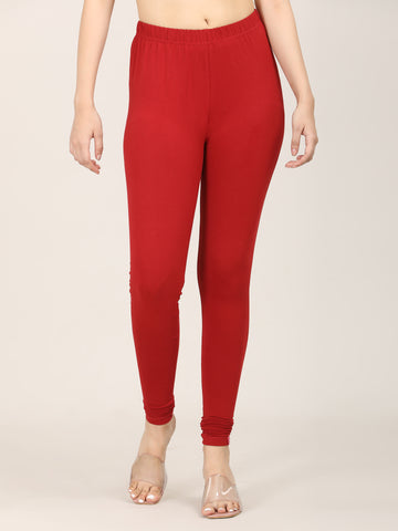 Naatiya Churidar Leggings - Burgundy