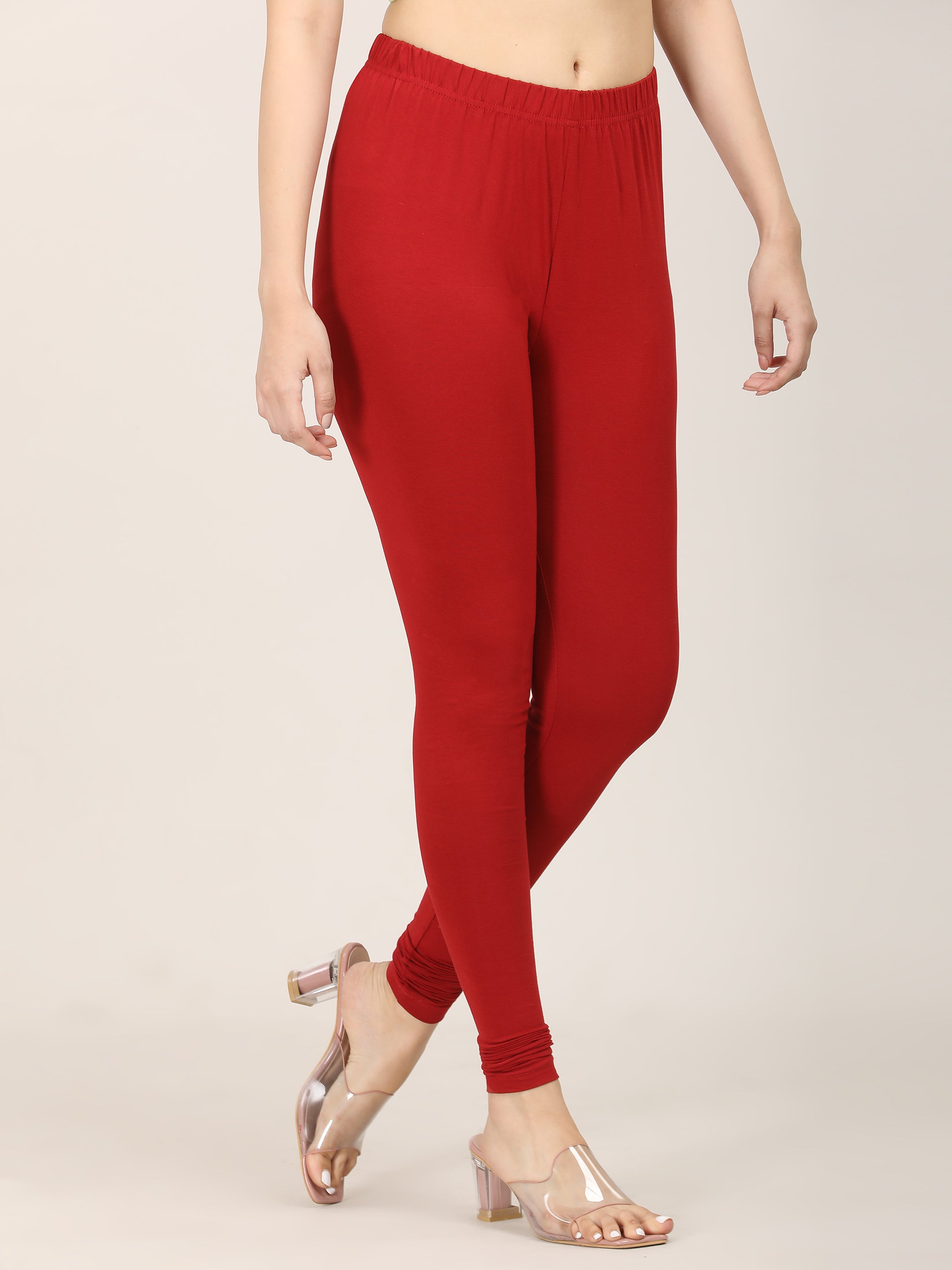 Naatiya Churidar Leggings - Burgundy