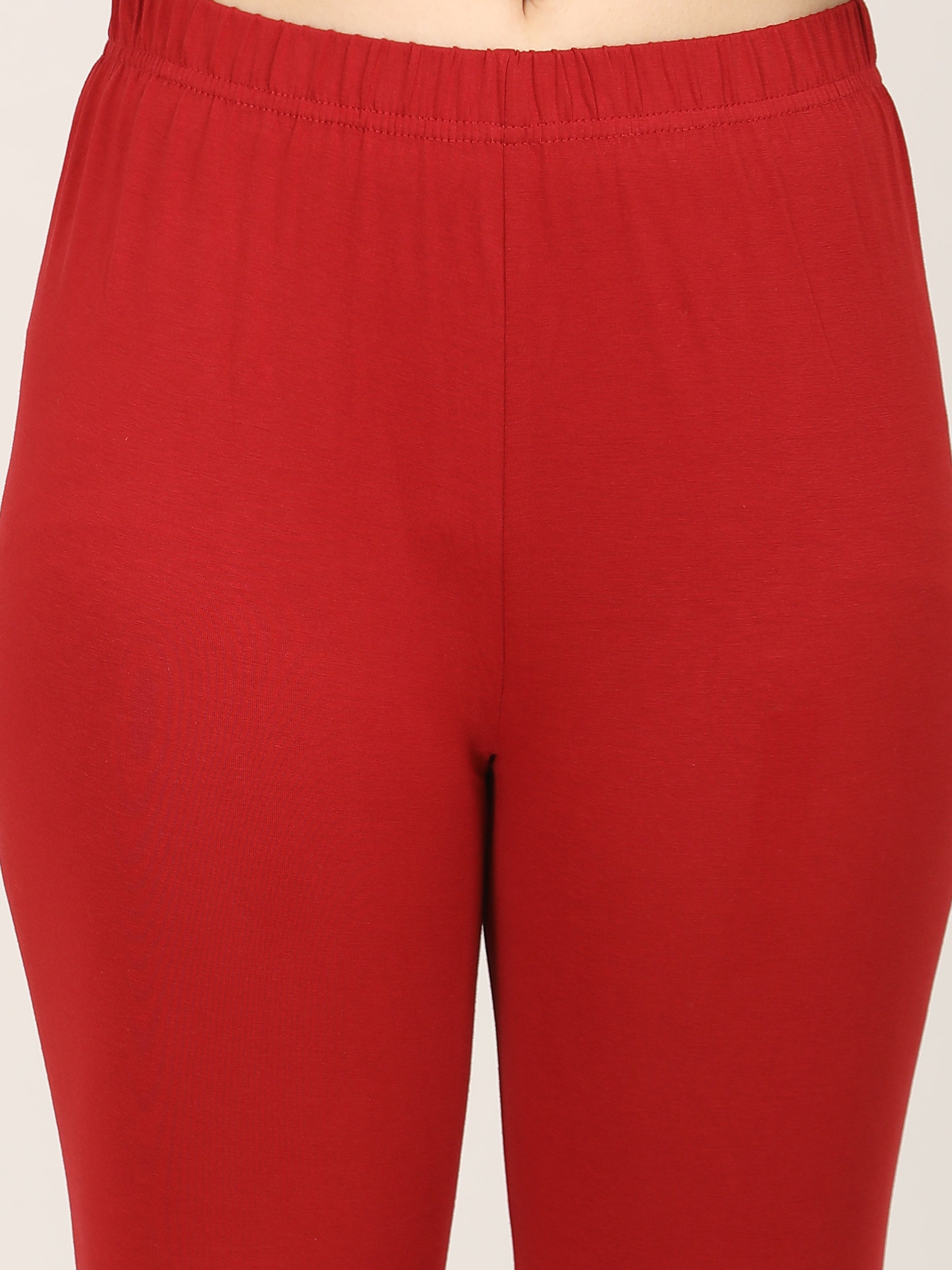 Naatiya Churidar Leggings - Burgundy