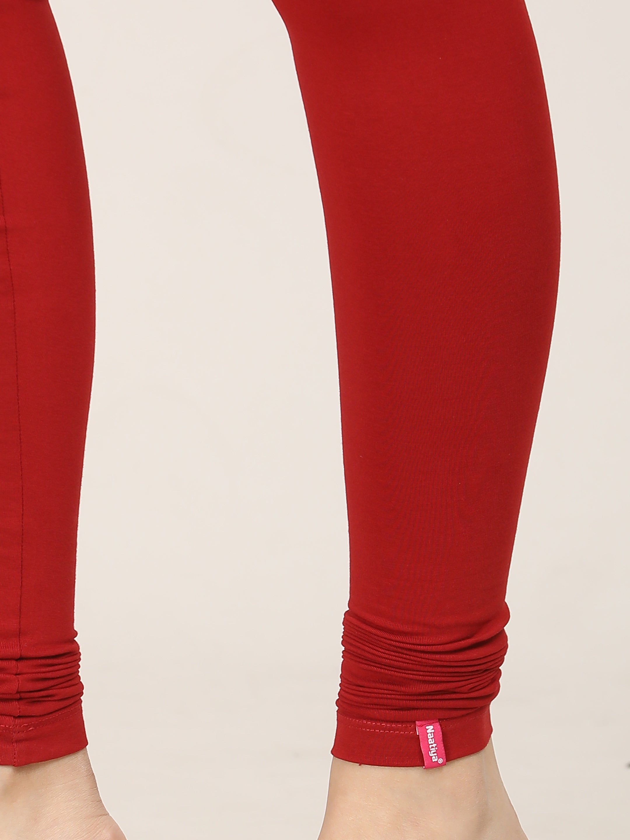 Naatiya Churidar Leggings - Burgundy