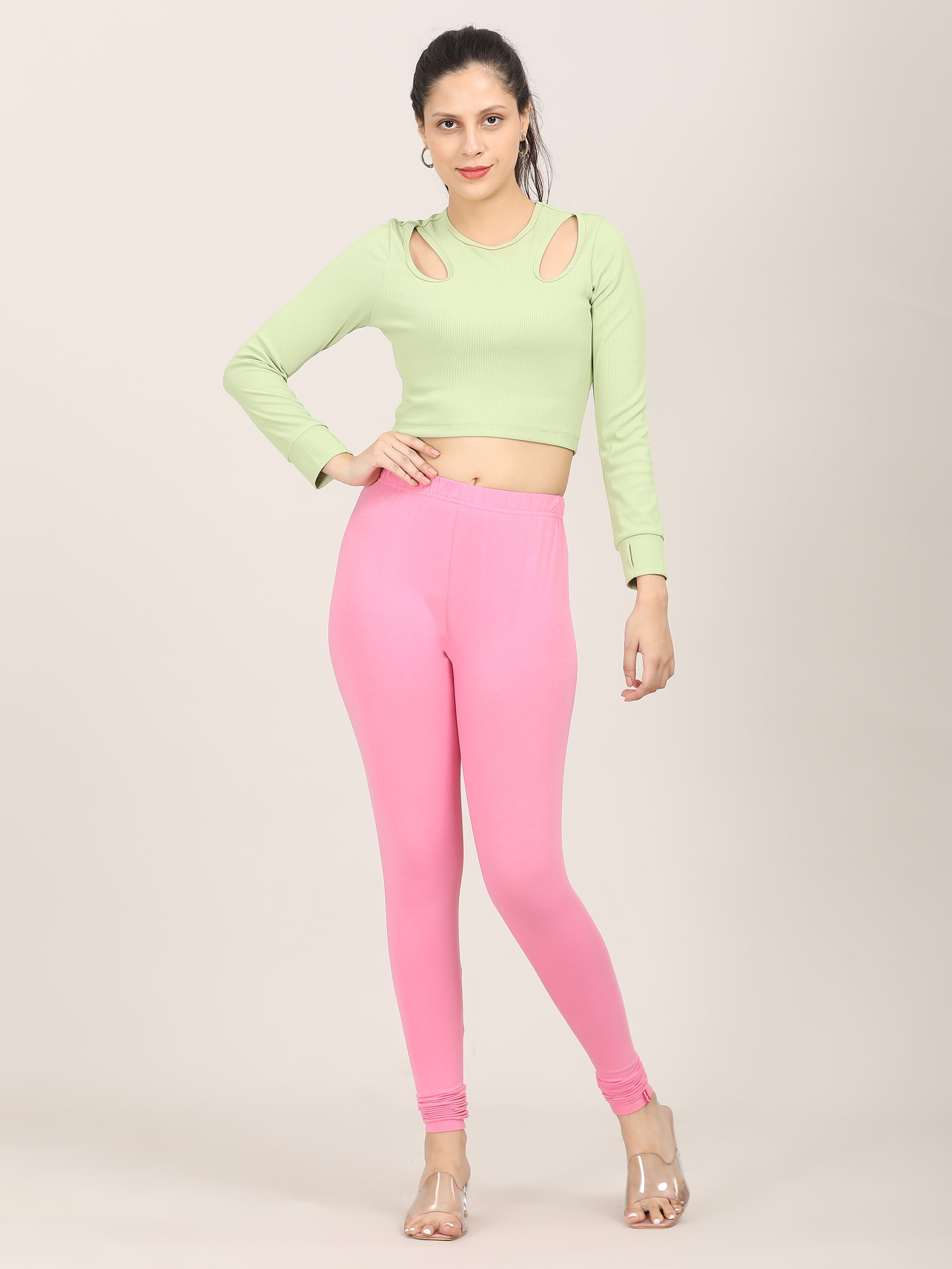 Naatiya Churidar Leggings - Rose