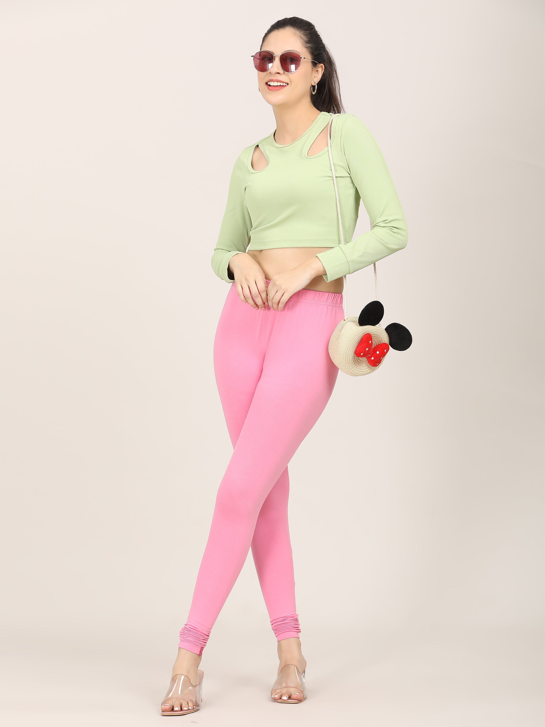 Naatiya Churidar Leggings - Rose
