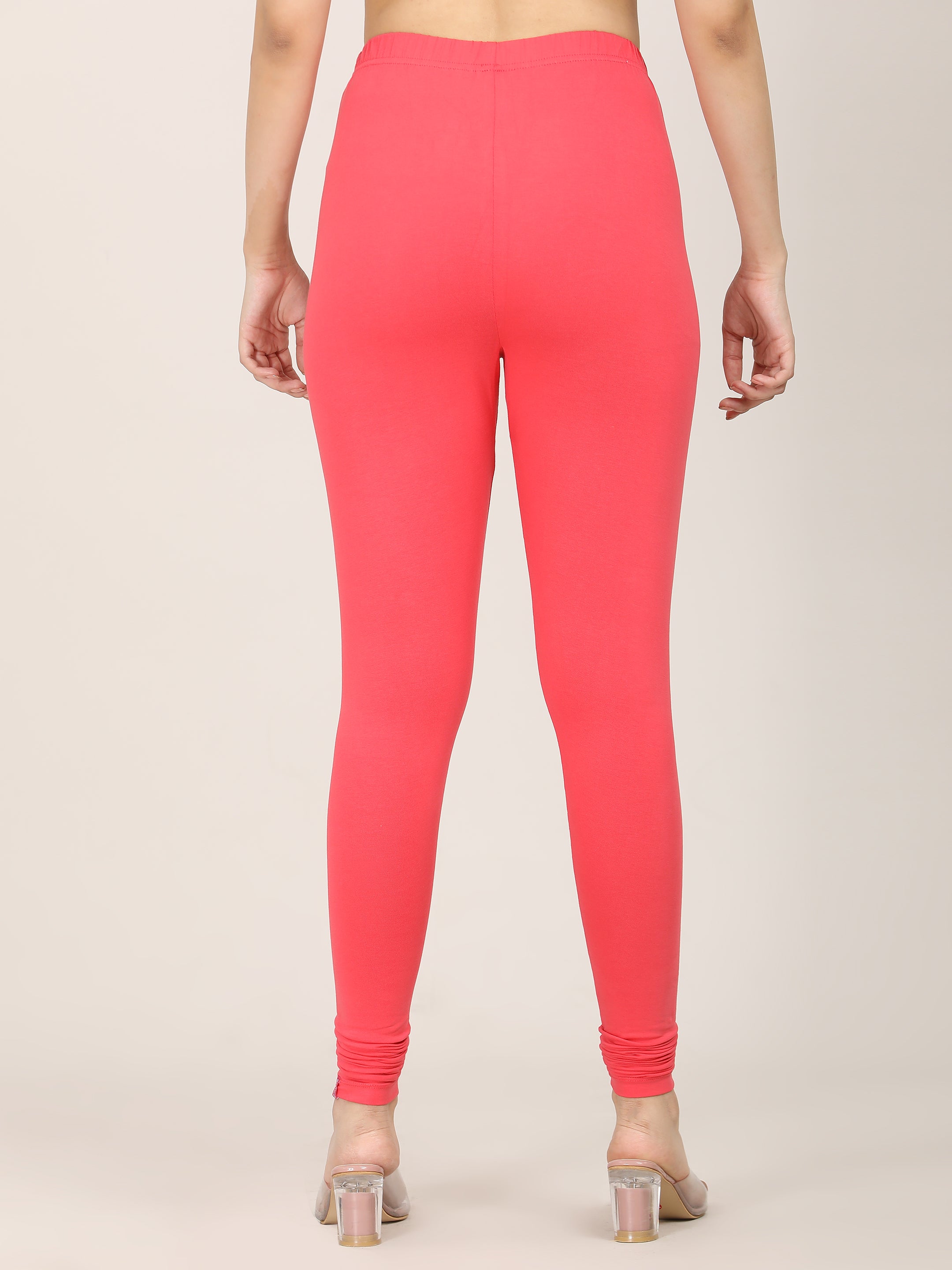 Naatiya Churidar Leggings - Dark Coral