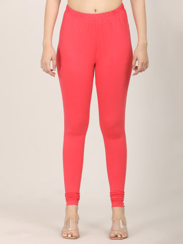 Naatiya Churidar Leggings - Dark Coral