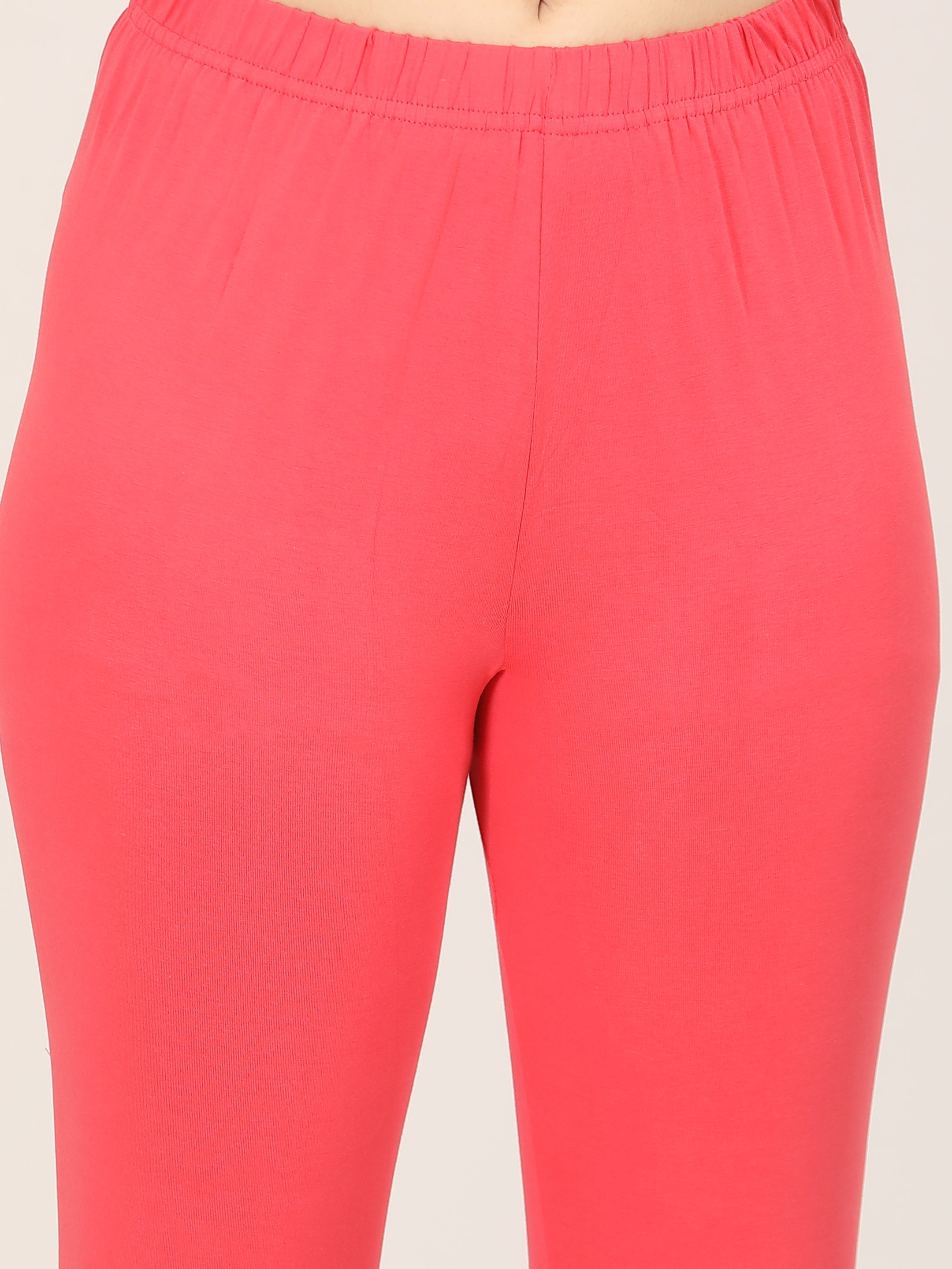 Naatiya Churidar Leggings - Dark Coral