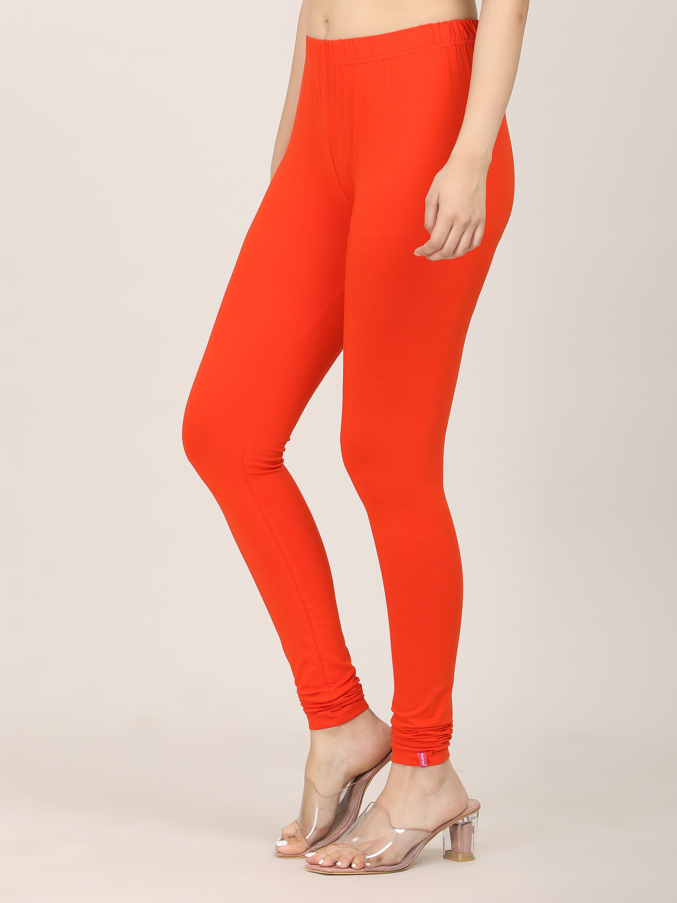 Naatiya Churidar Leggings - Papaya