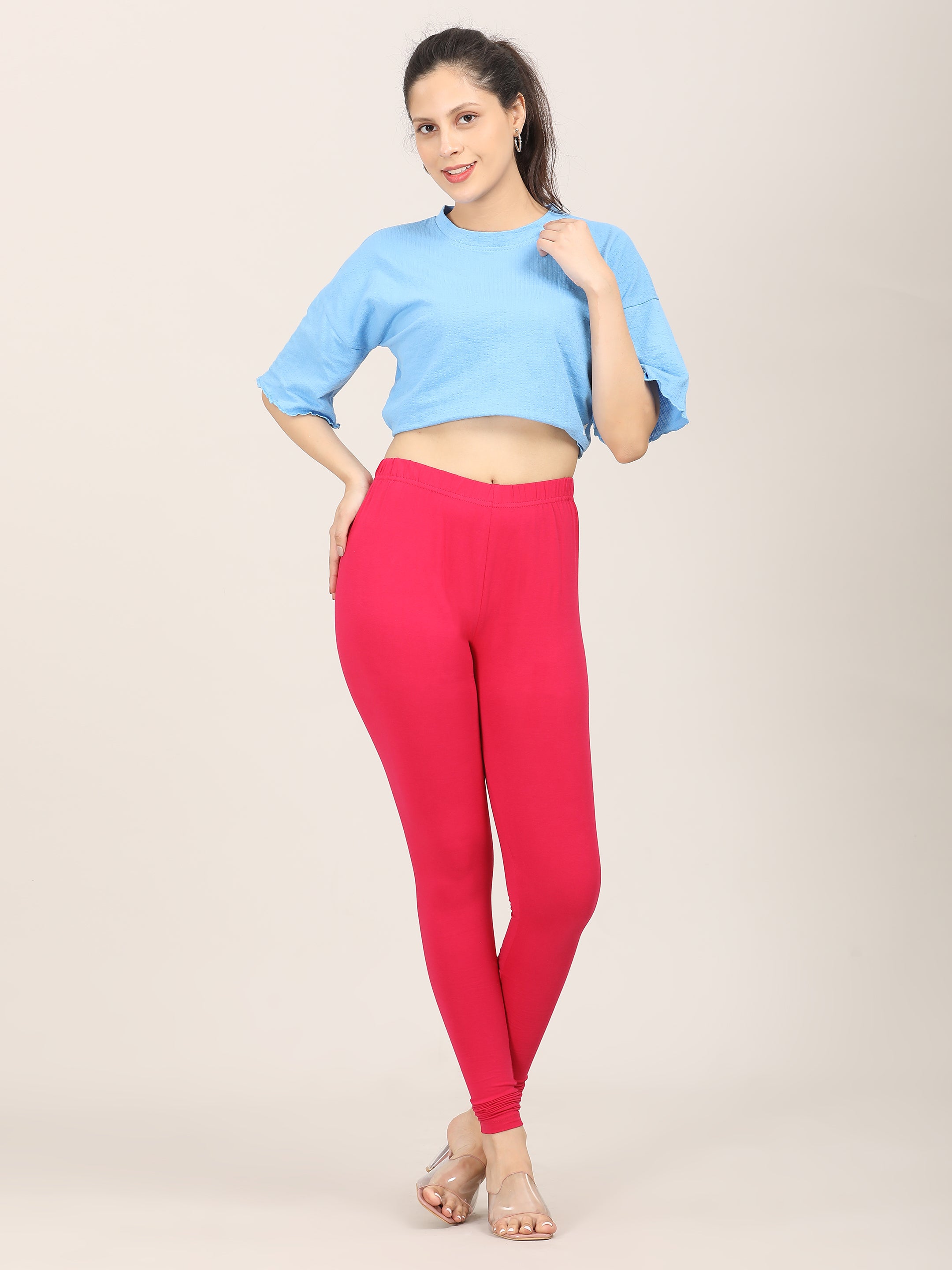 Naatiya Churidar Leggings - Strawberry
