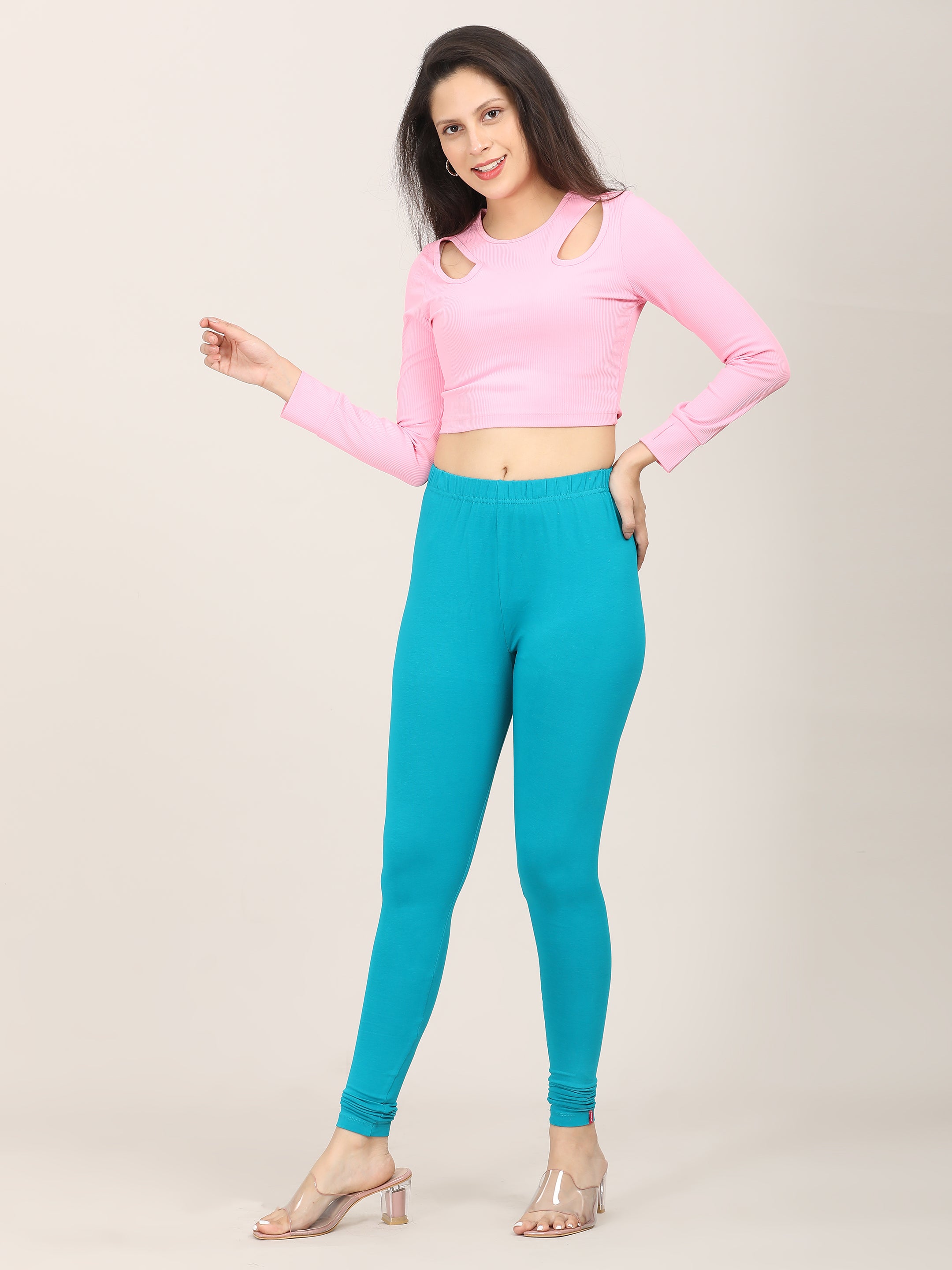 Naatiya Churidar Leggings - Sea Blue