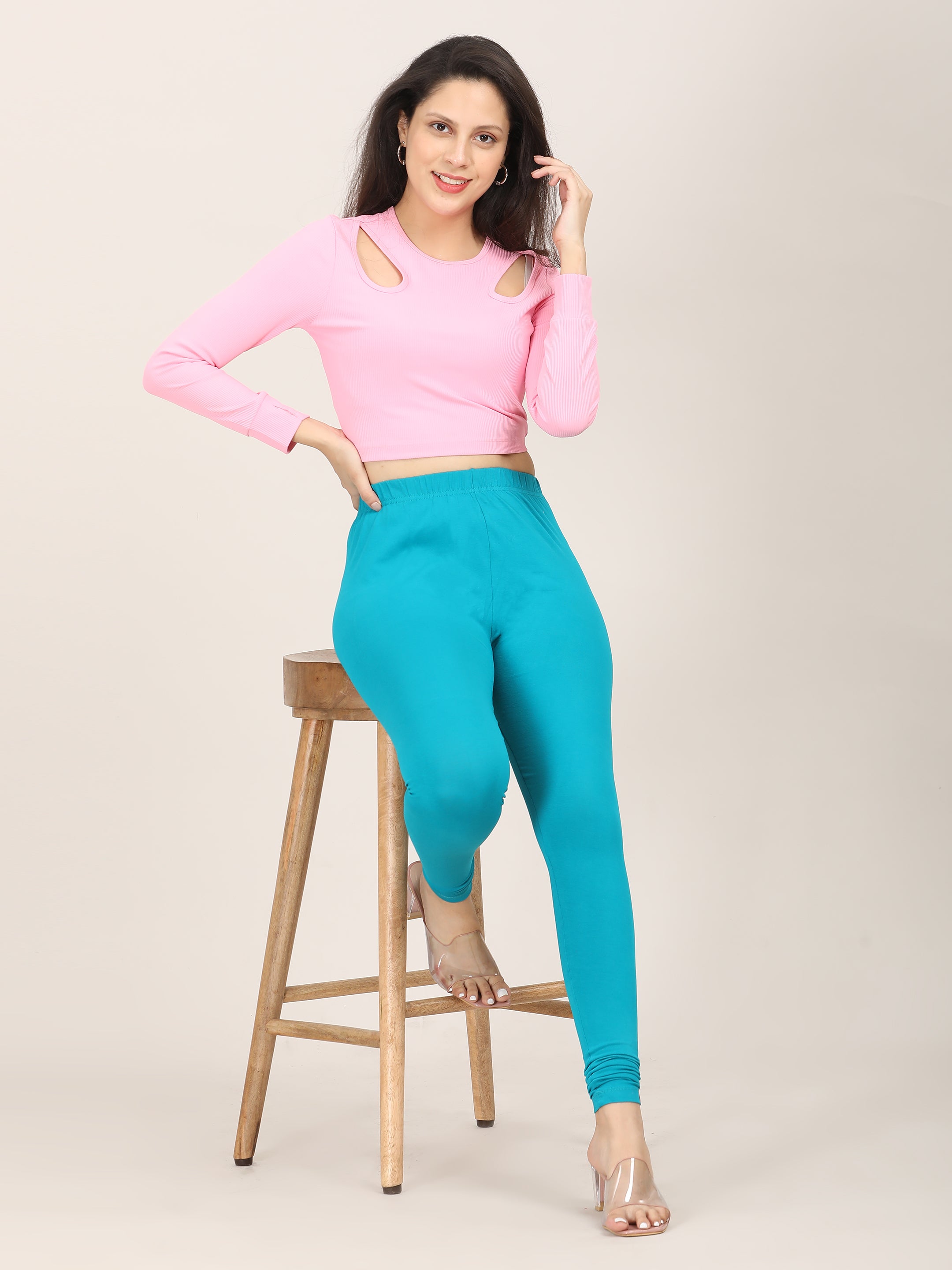 Naatiya Churidar Leggings - Sea Blue