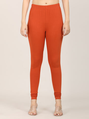 Naatiya Churidar Leggings - Rust