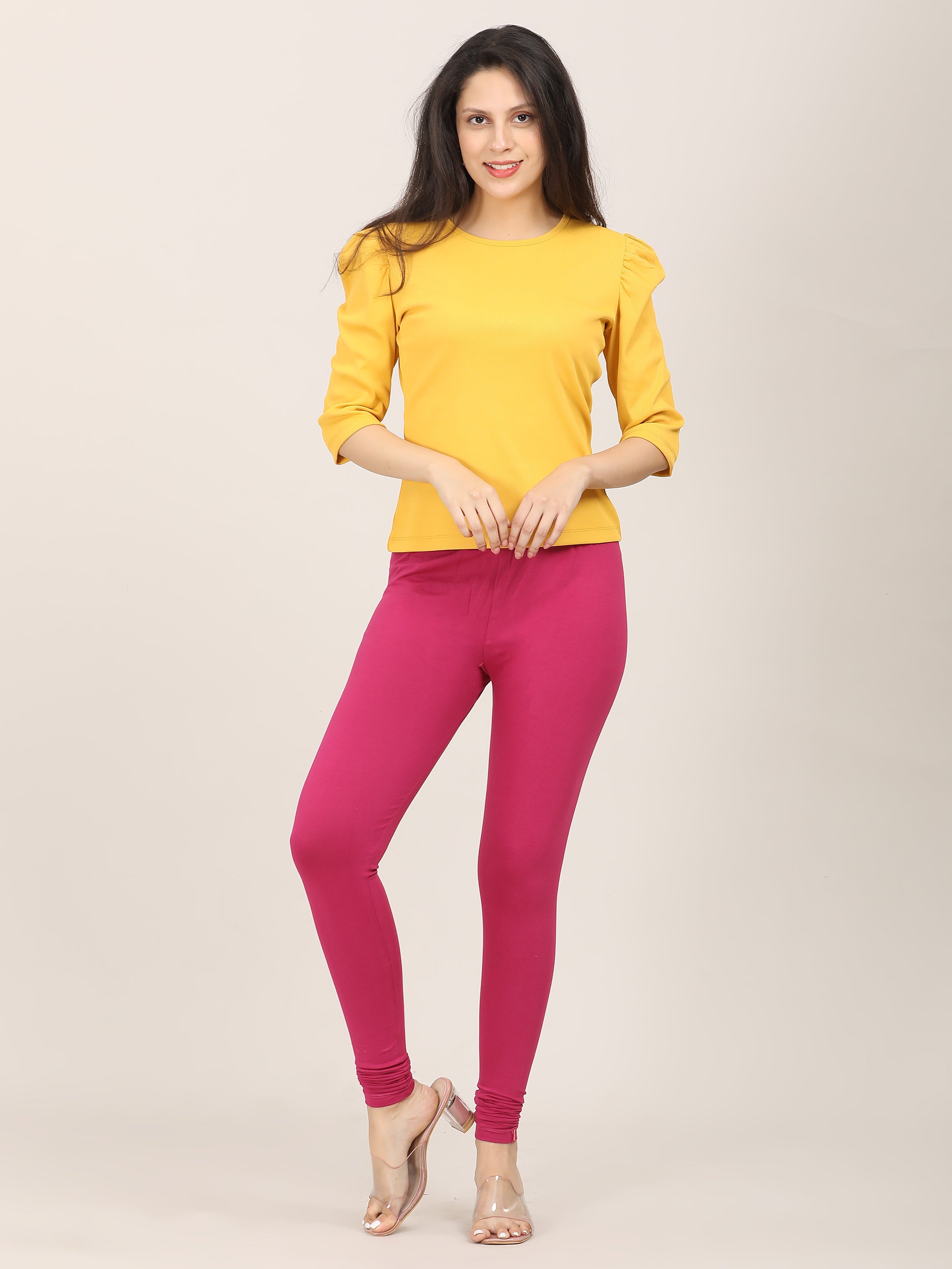 Naatiya Churidar Leggings - Magenta