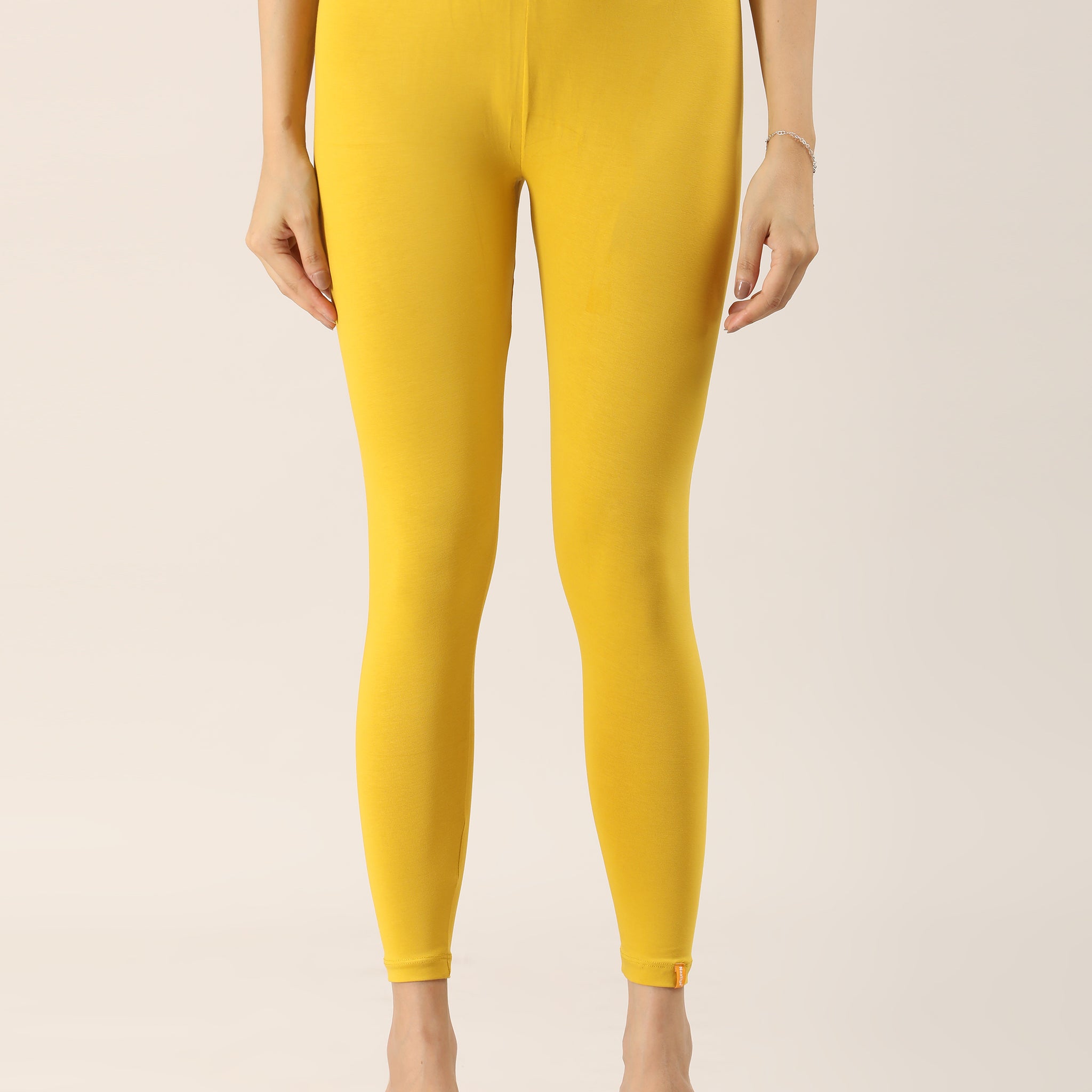Naatiya Ankle Fit Leggings - Rich Gold