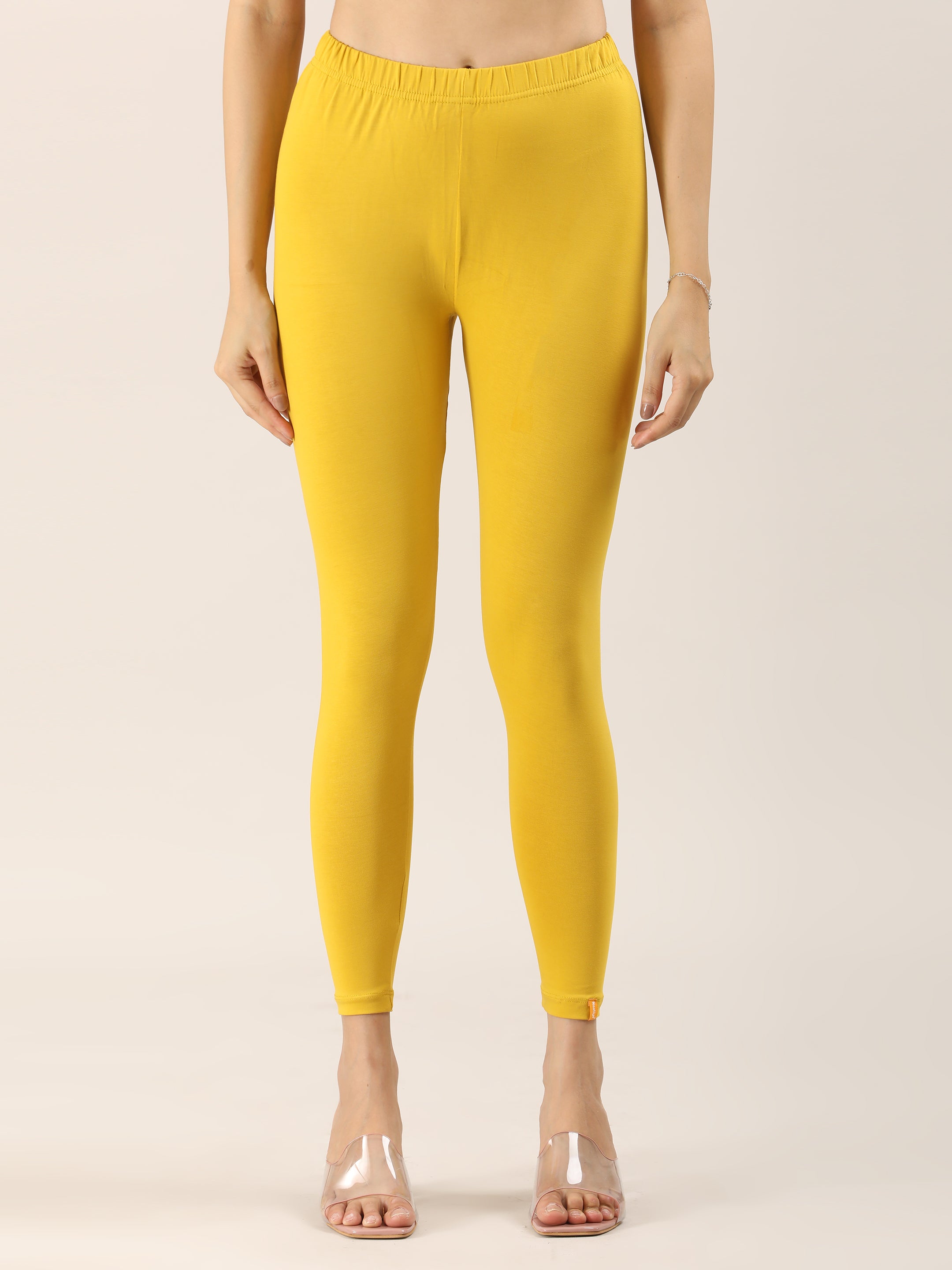 Naatiya Ankle Fit Leggings - Rich Gold