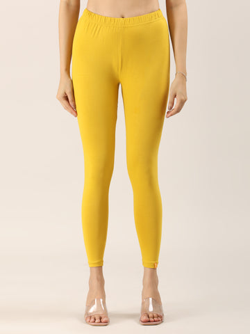 Naatiya Ankle Fit Leggings - Rich Gold