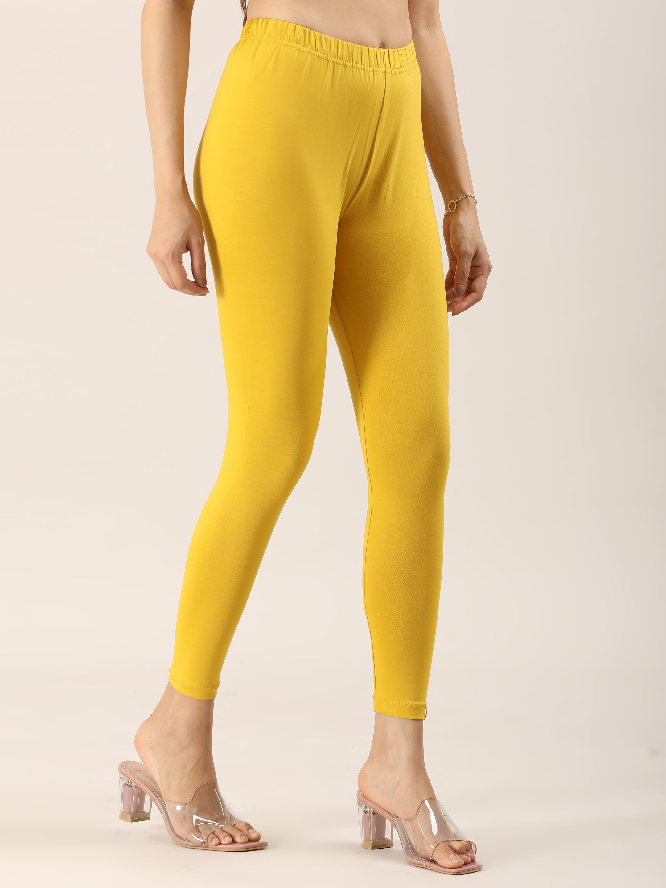 Naatiya Ankle Fit Leggings - Rich Gold