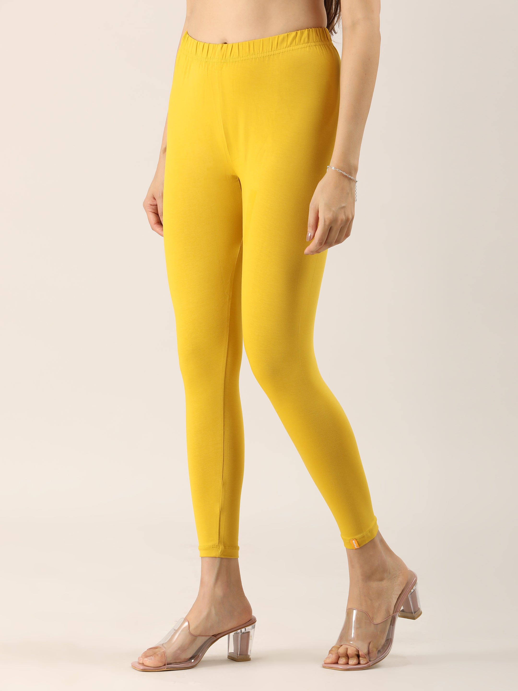 Naatiya Ankle Fit Leggings - Rich Gold