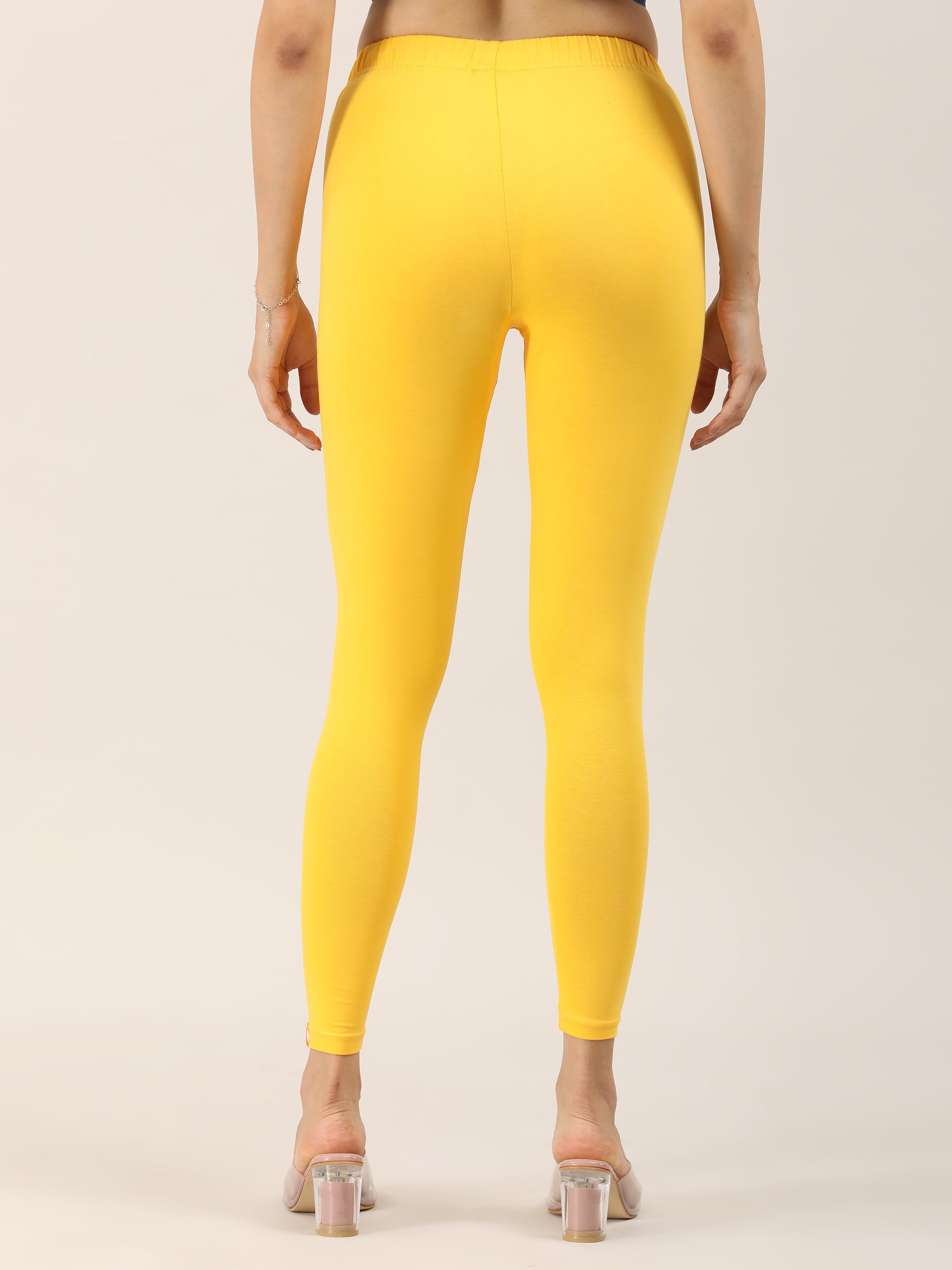 Naatiya Ankle Fit Leggings - Golden Yellow