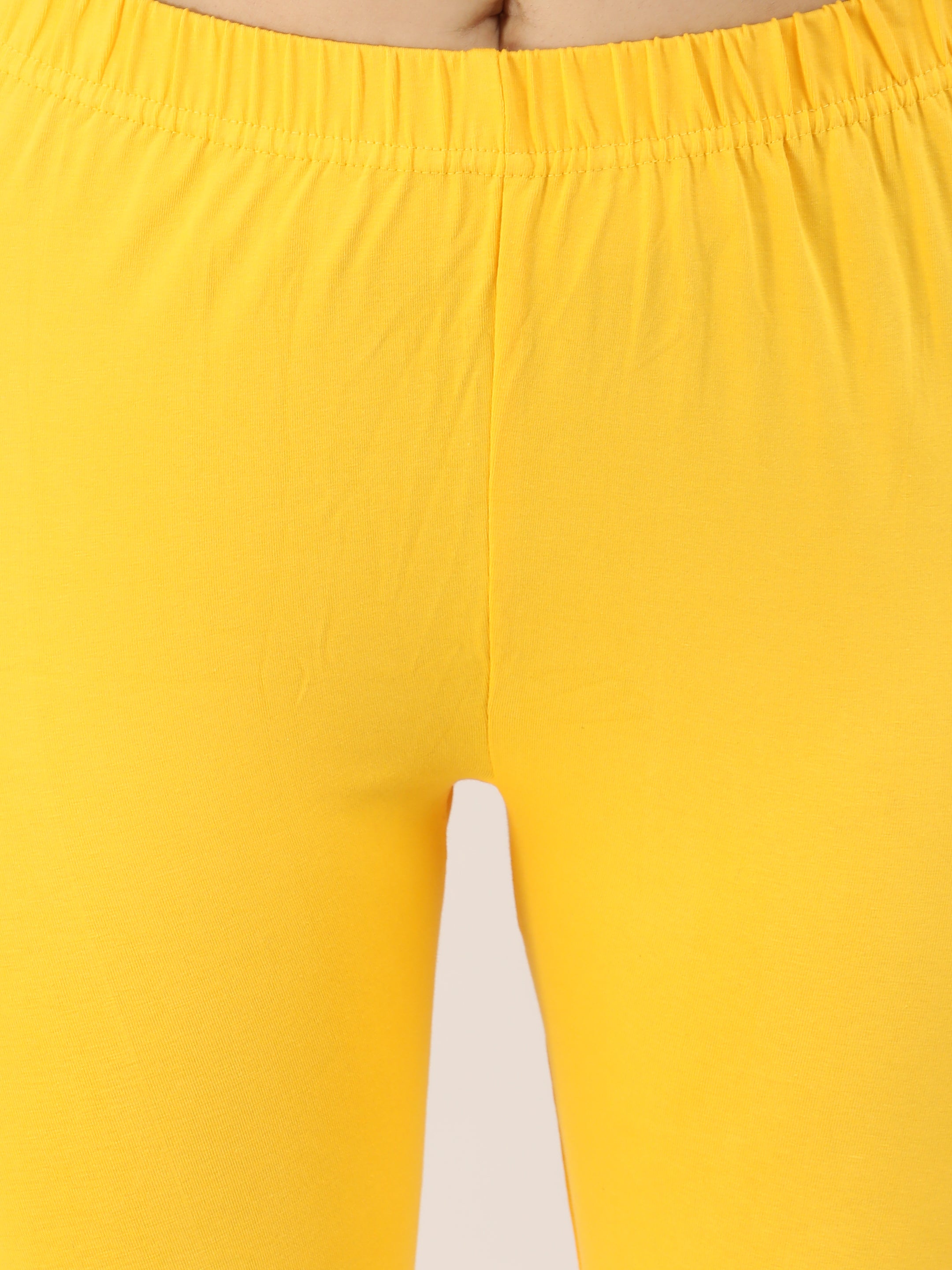 Naatiya Ankle Fit Leggings - Golden Yellow