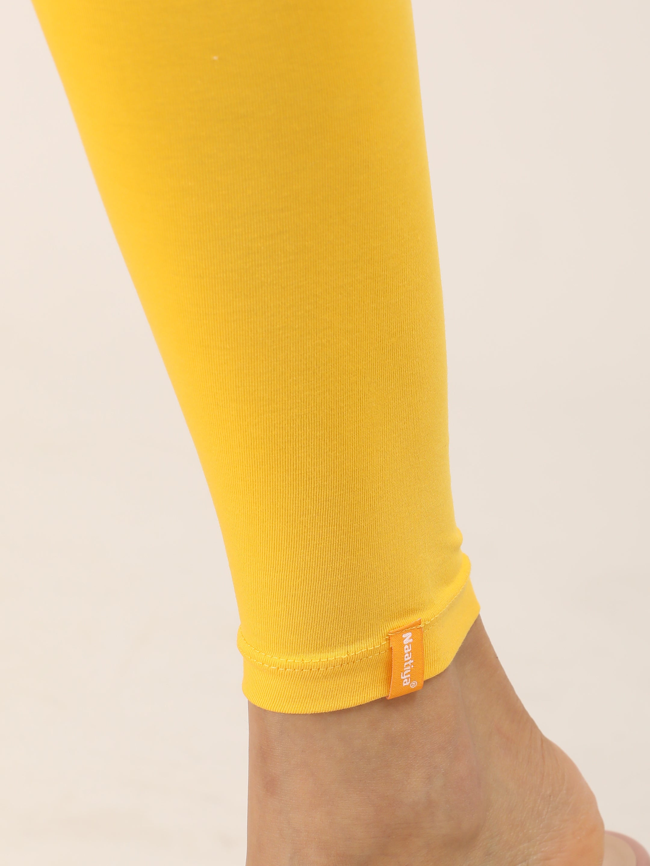 Naatiya Ankle Fit Leggings - Golden Yellow