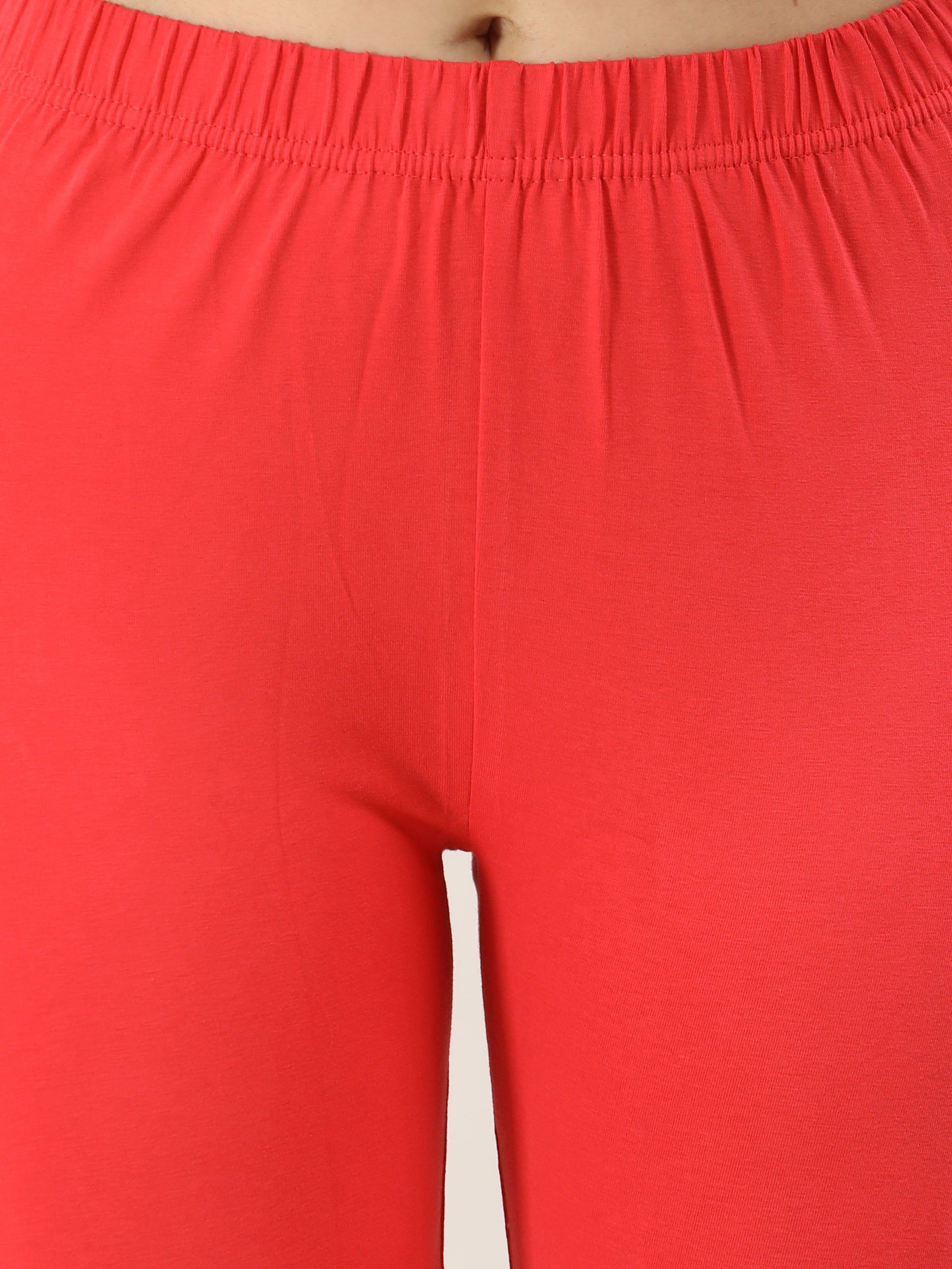 Naatiya Ankle Fit Leggings - Dark Coral