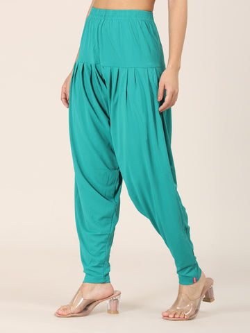 Patiala Bottom - Peacock Blue