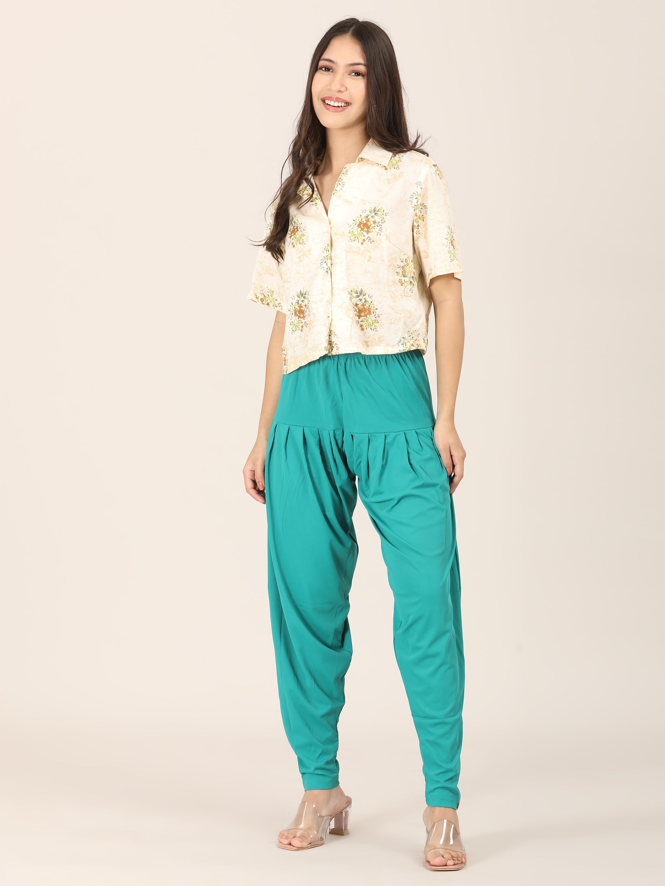 Patiala Bottom - Peacock Blue