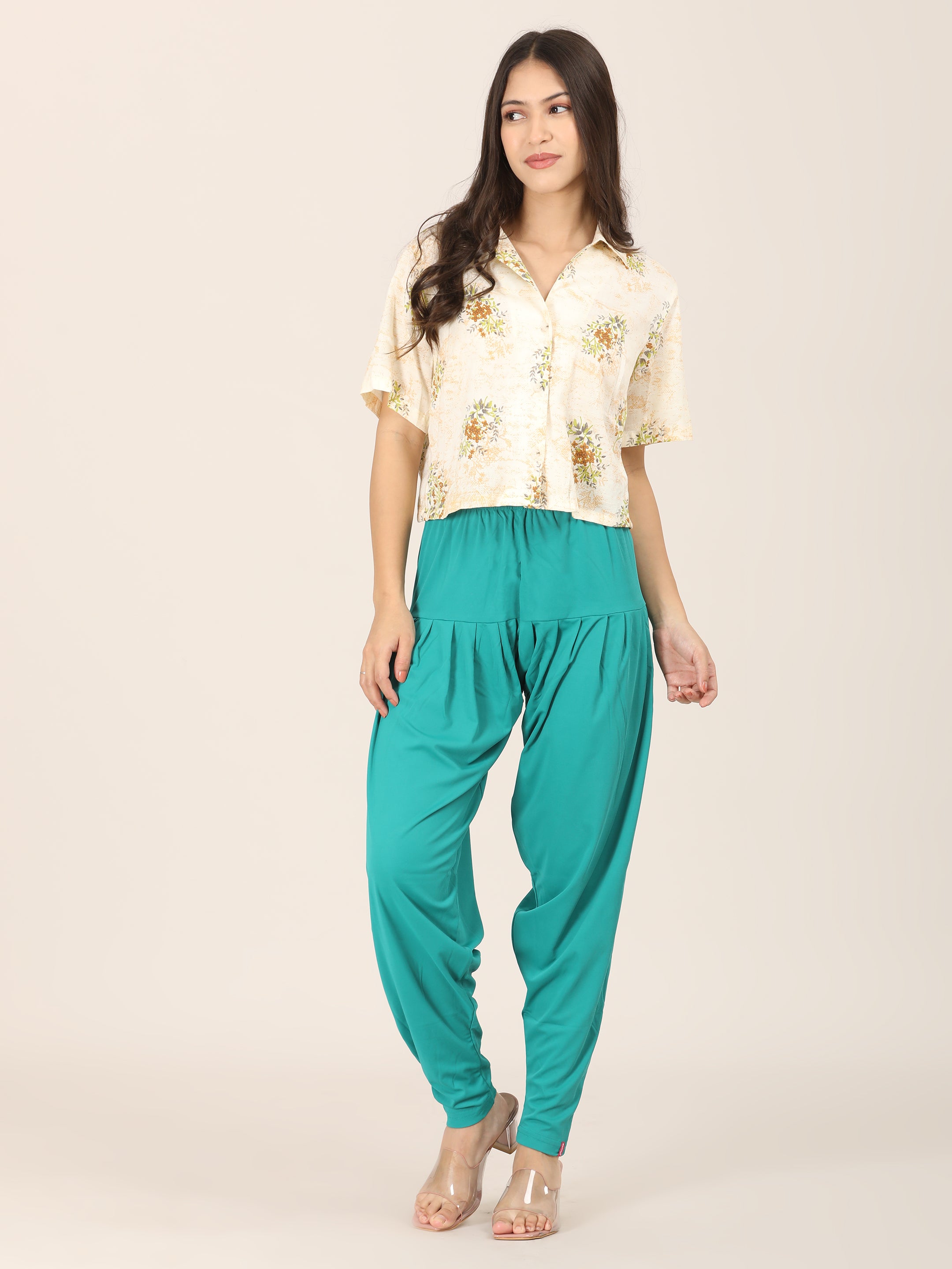 Patiala Bottom - Peacock Blue