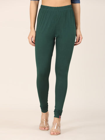 Naatiya Churidar Leggings - Bottle Green