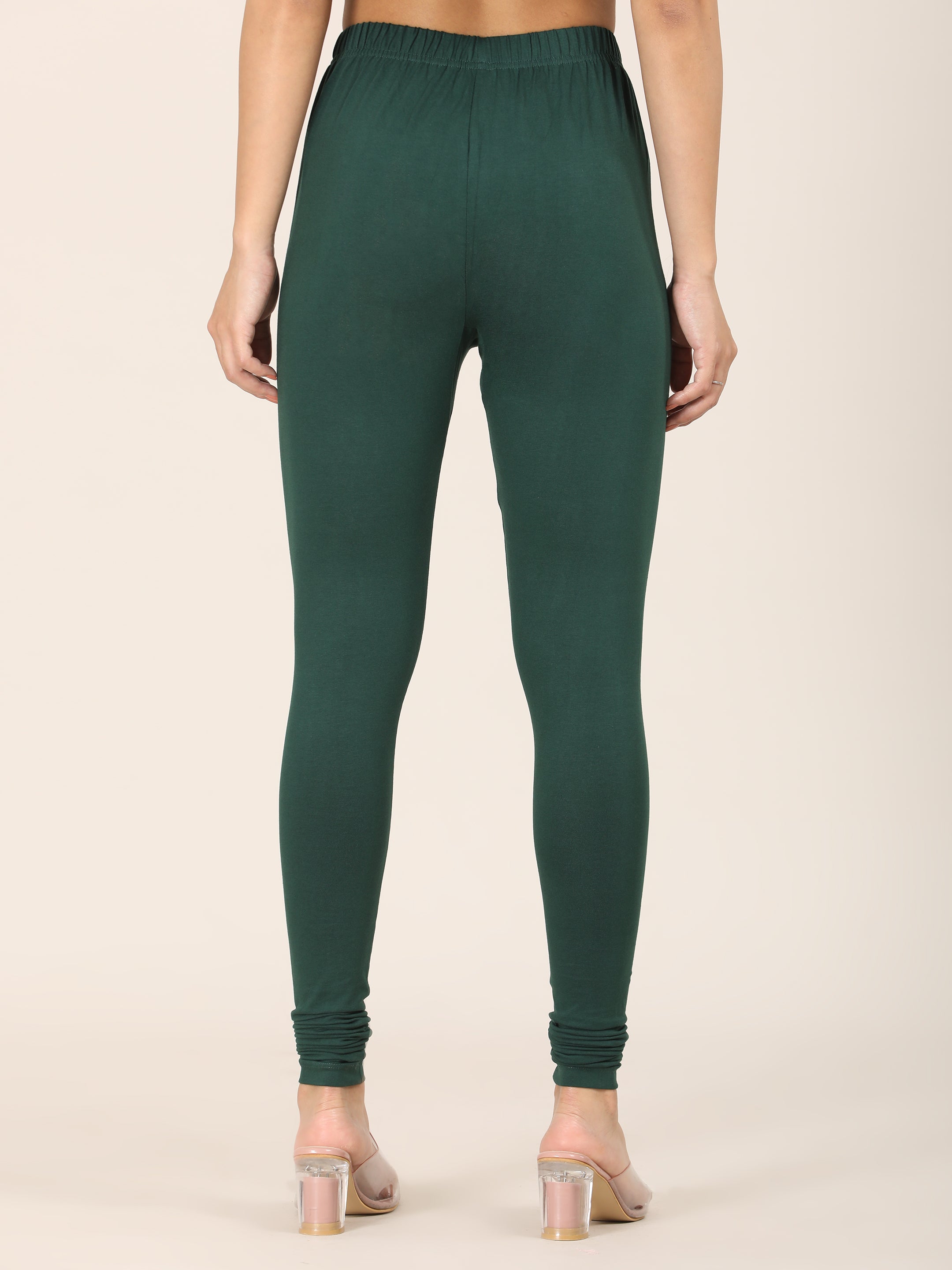 Naatiya Churidar Leggings - Bottle Green
