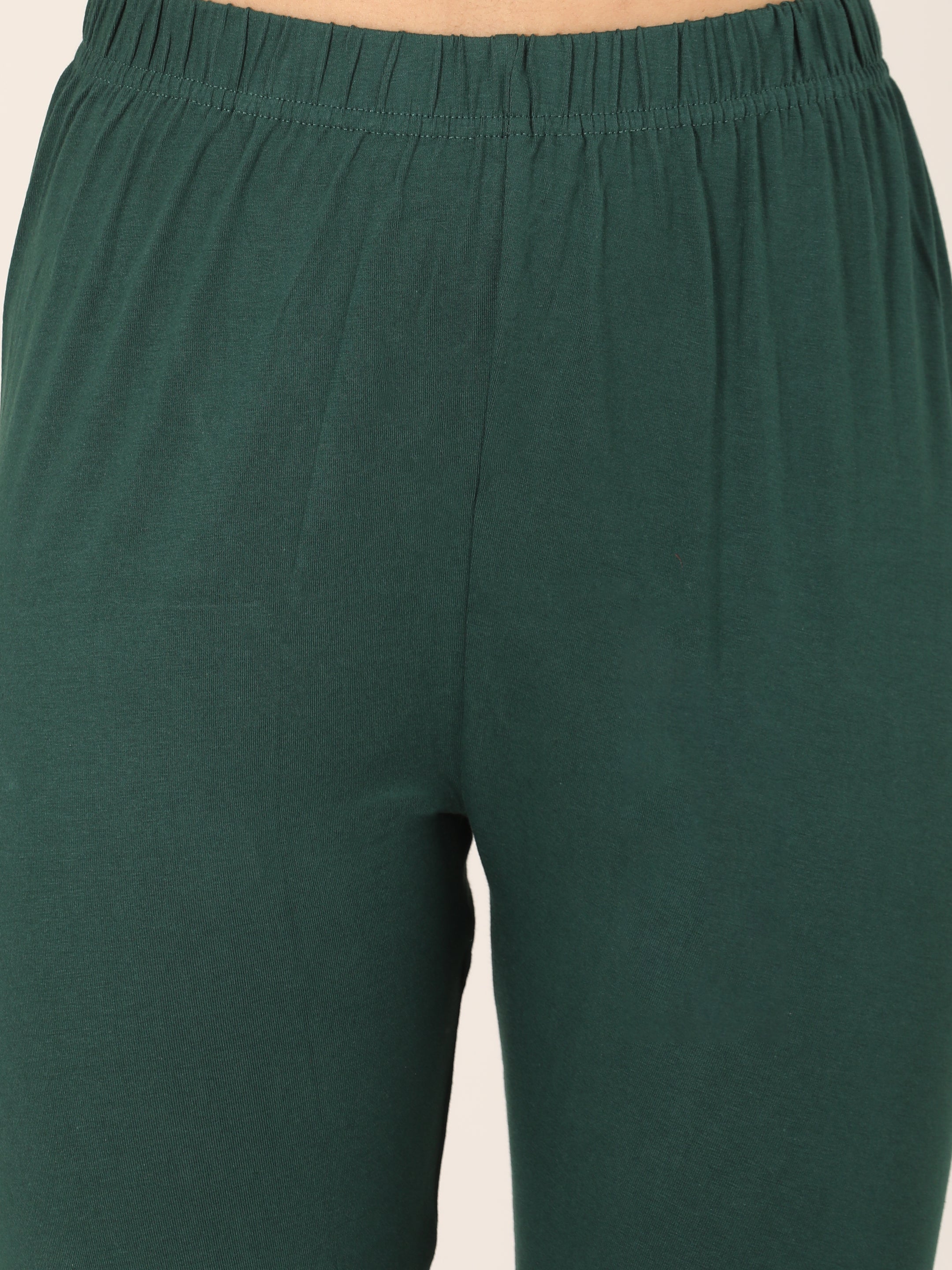 Naatiya Churidar Leggings - Bottle Green