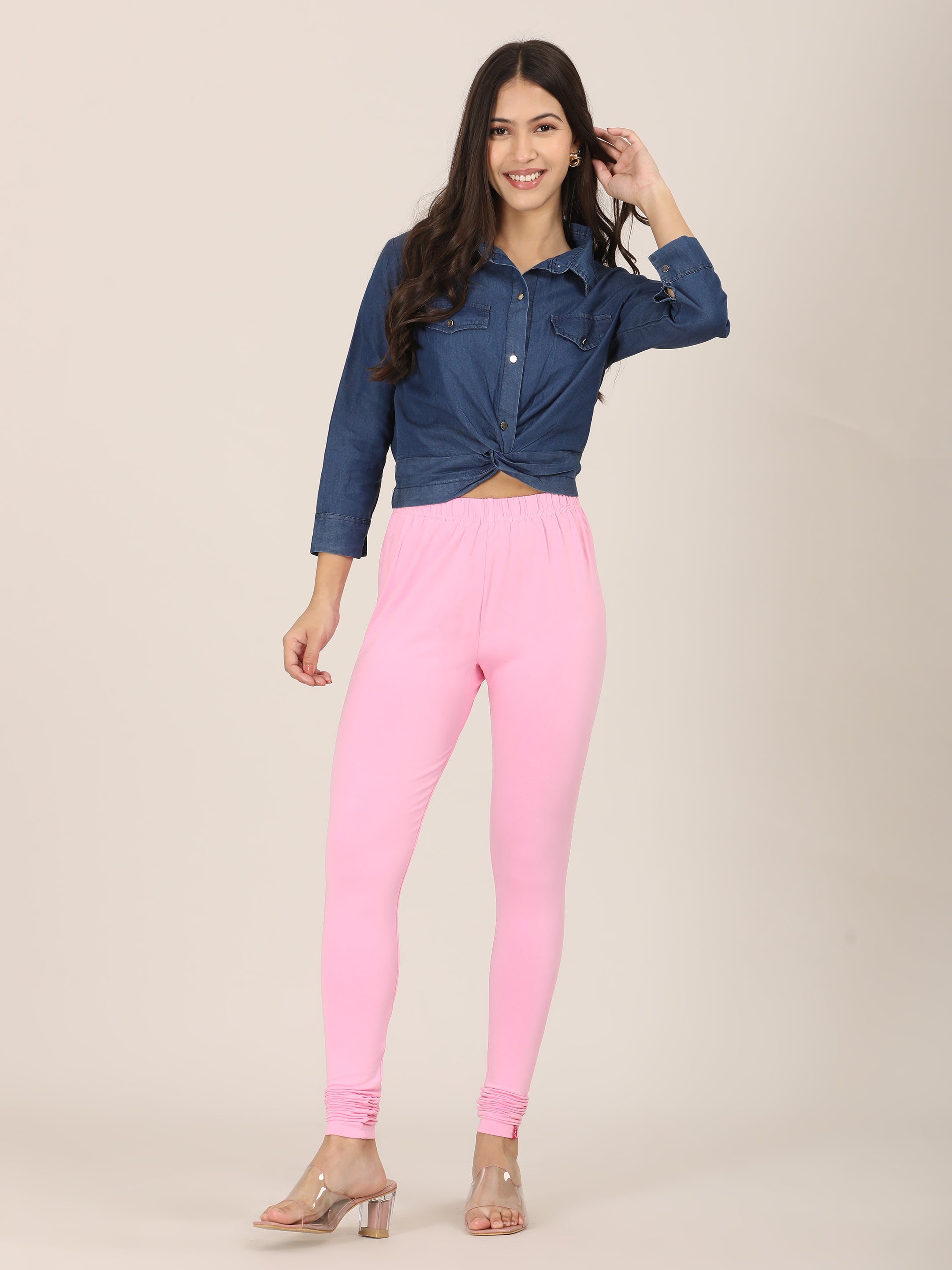 Naatiya Churidar Leggings - Pink