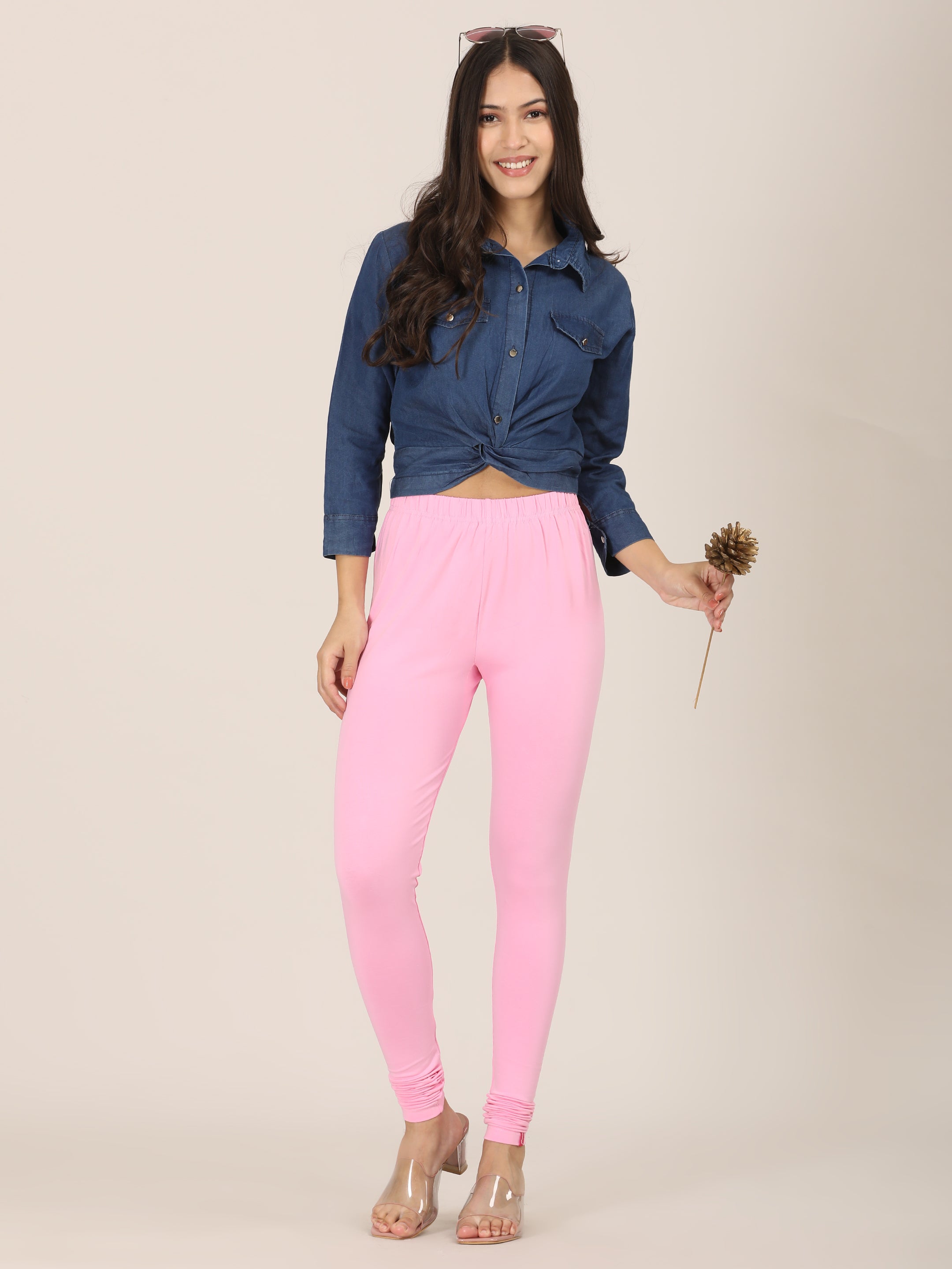 Naatiya Churidar Leggings - Pink
