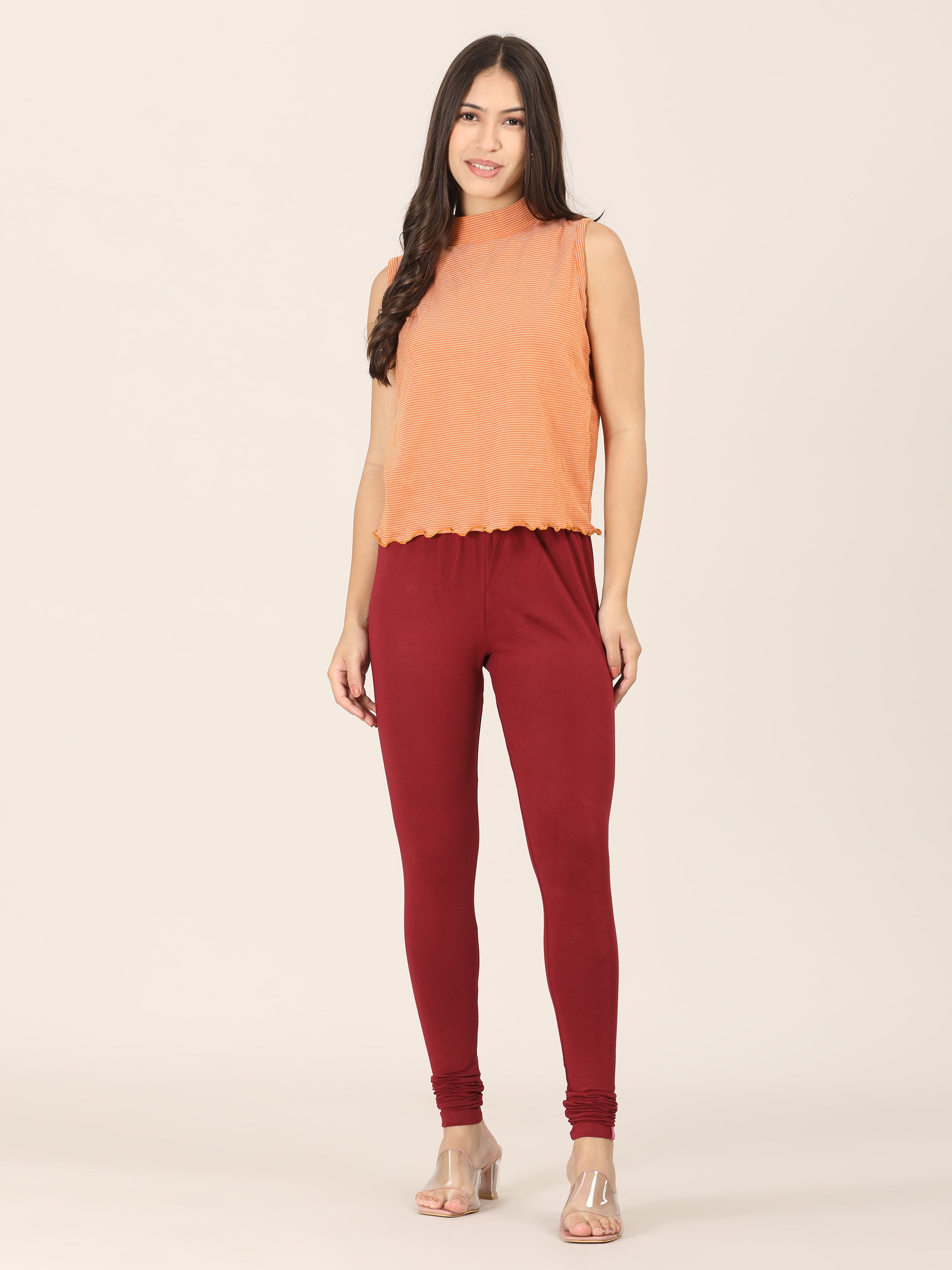 Naatiya Churidar Leggings - Maroon