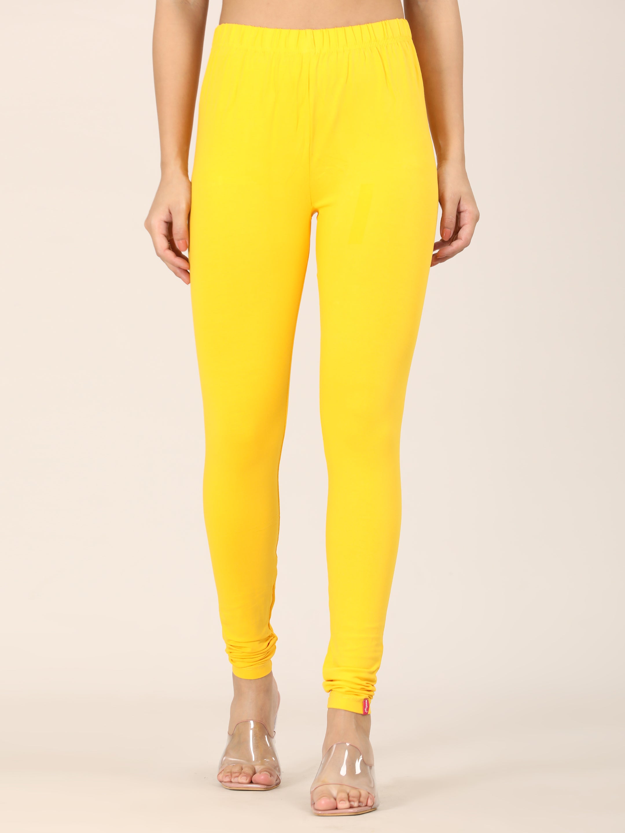 Naatiya Churidar Leggings - Lemon Yellow