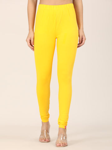 Naatiya Churidar Leggings - Lemon Yellow