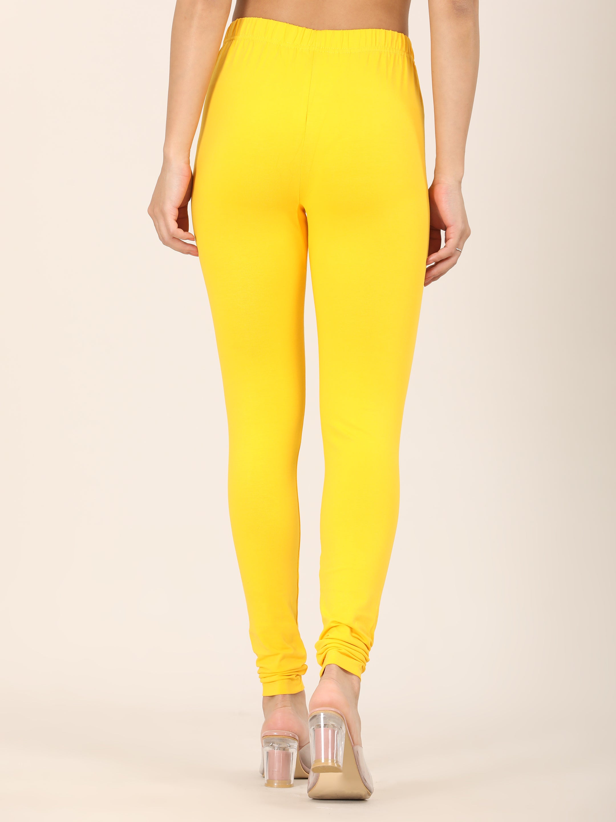 Naatiya Churidar Leggings - Lemon Yellow