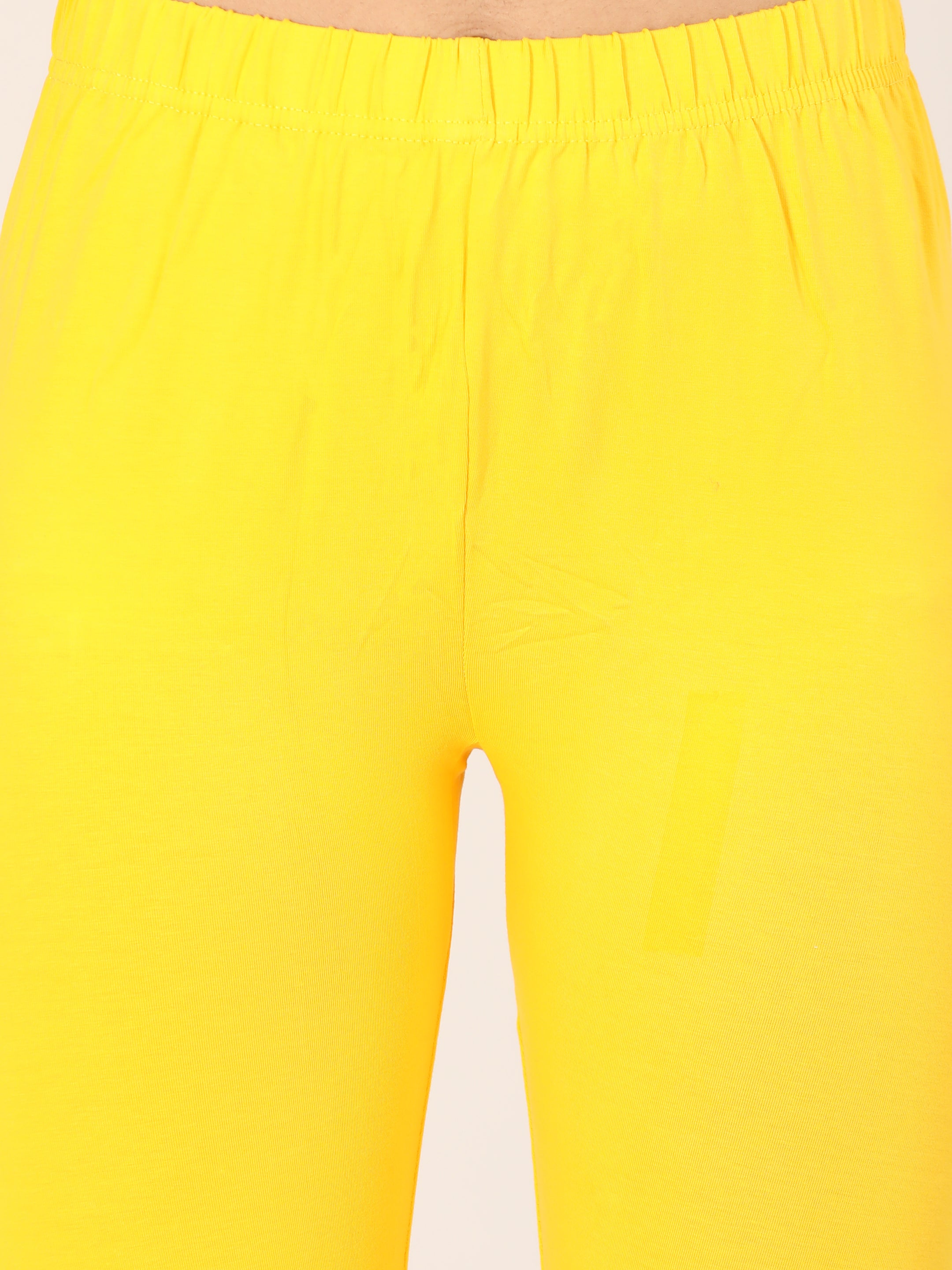 Naatiya Churidar Leggings - Lemon Yellow
